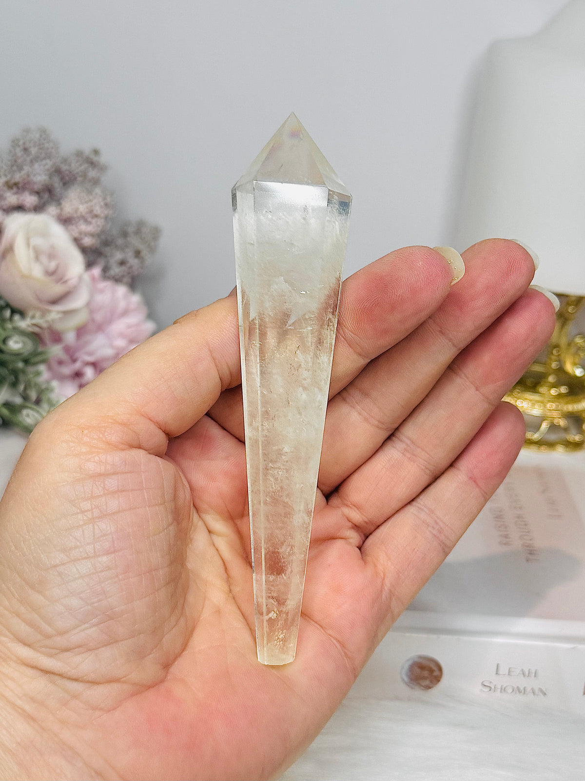 Citrine Wand | Tower on Stand 14.5cm (inc stand)