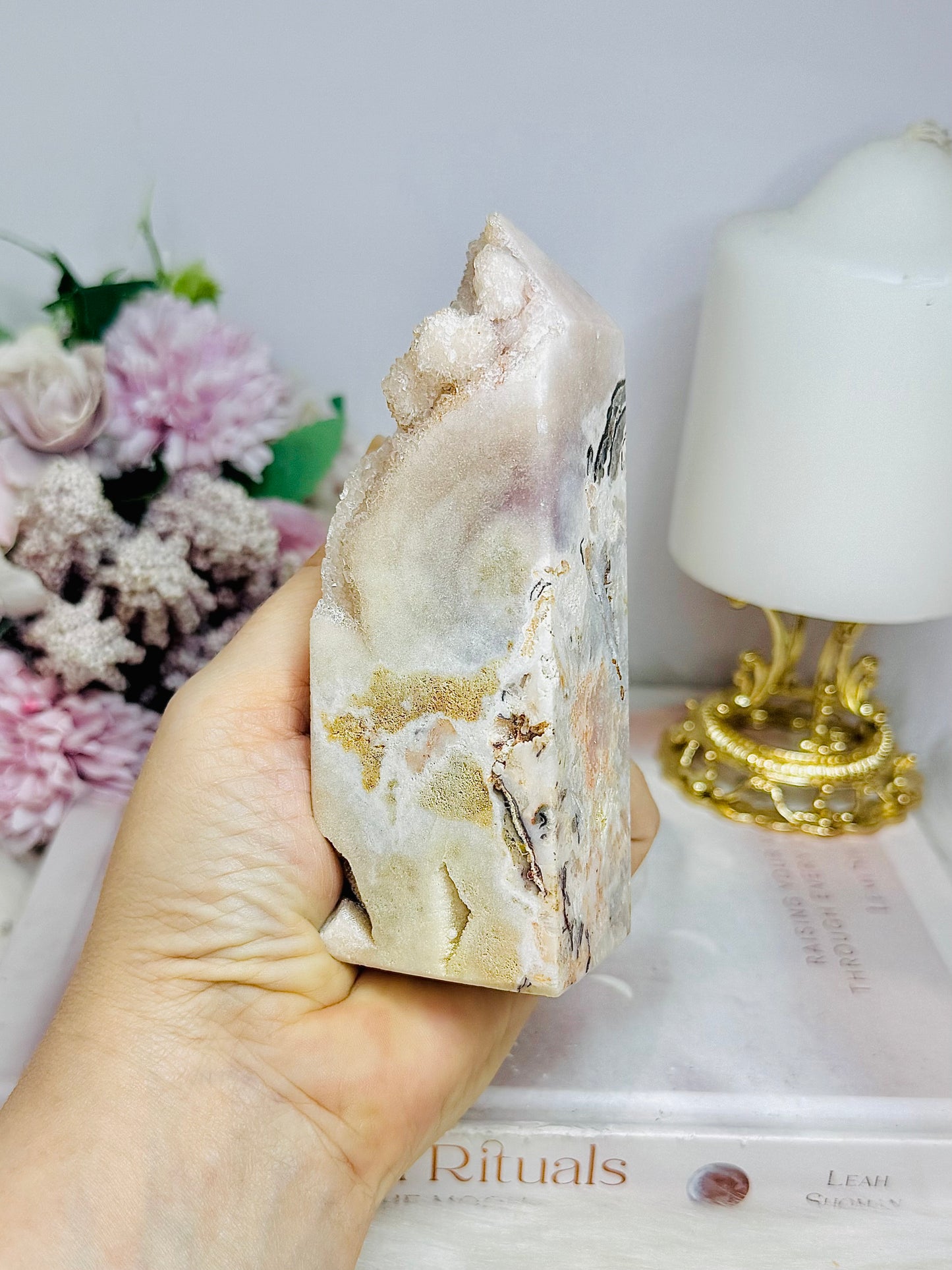 Large Pink Amethyst Druzy Freeform | Tower 12cm 336grams