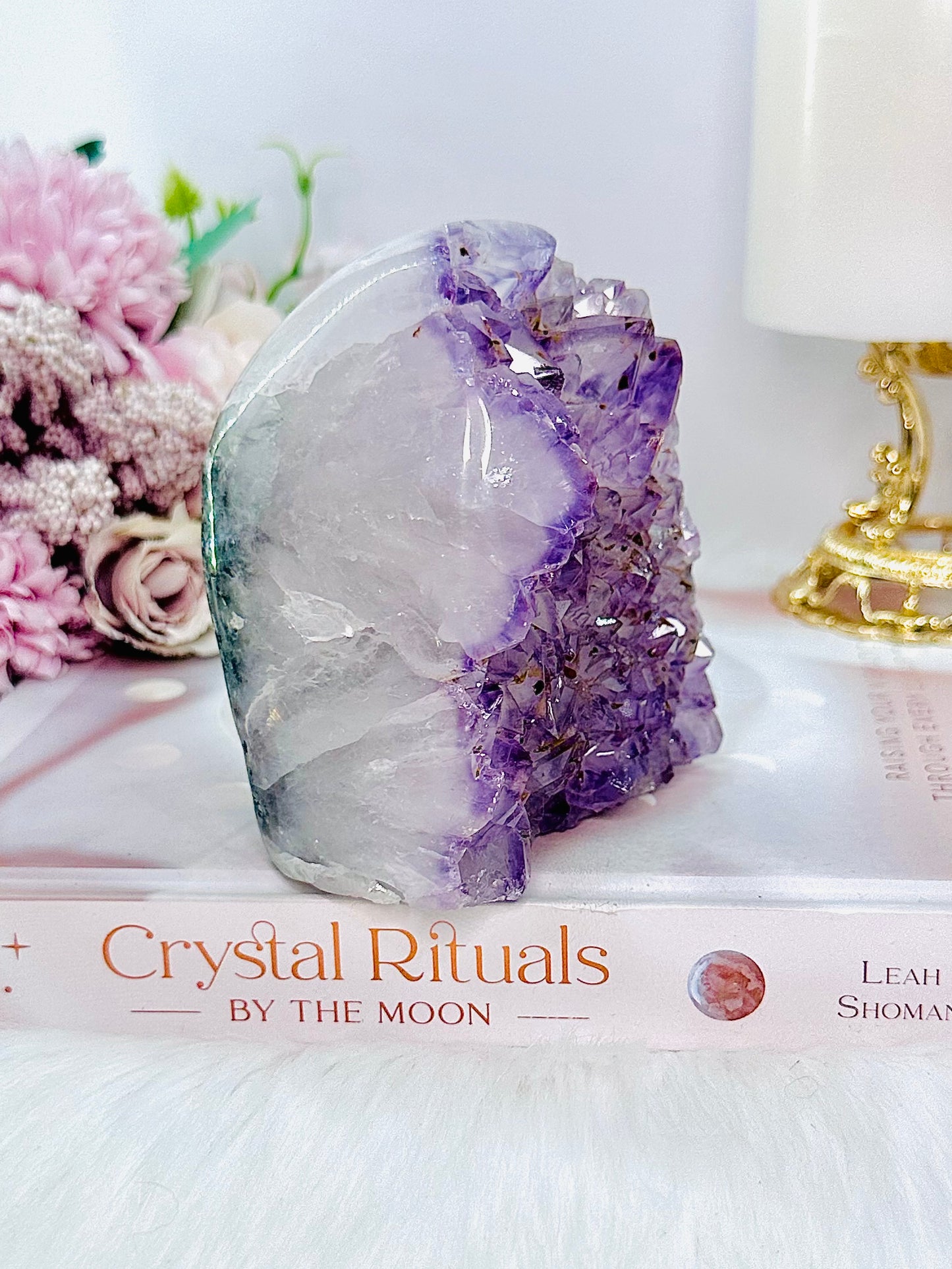 Protection From Negativity & Stress ~ Absolutely Gorgeous Light Purple 741gram Base Cut Druzy Amethyst Cluster From Uruguay