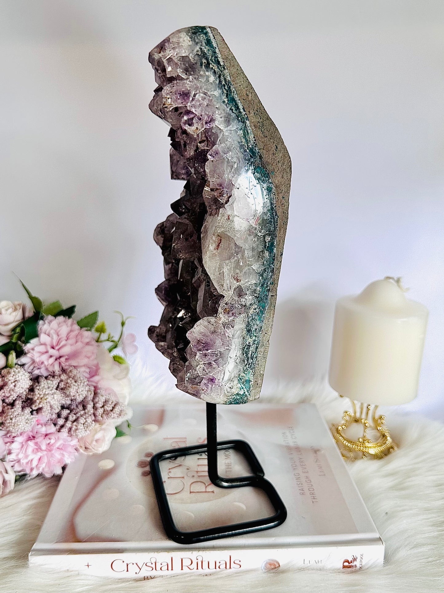 Wow!!!! Incredible Large 30cm 2.29KG Amethyst Druzy Cluster On Stand From Brazil ~ A Stunning Piece