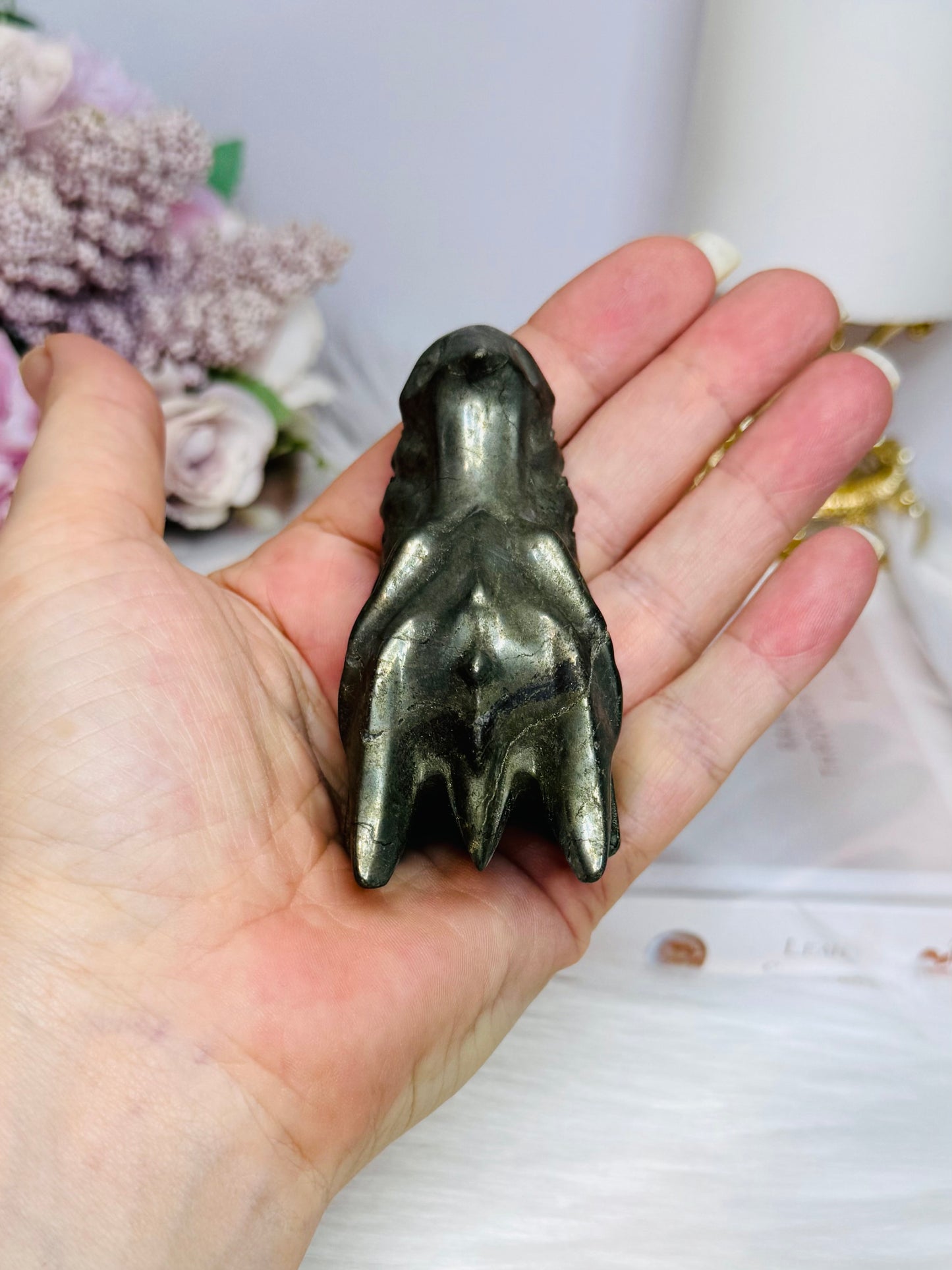 Pyrite Carved Dragon 7.5cm 210g