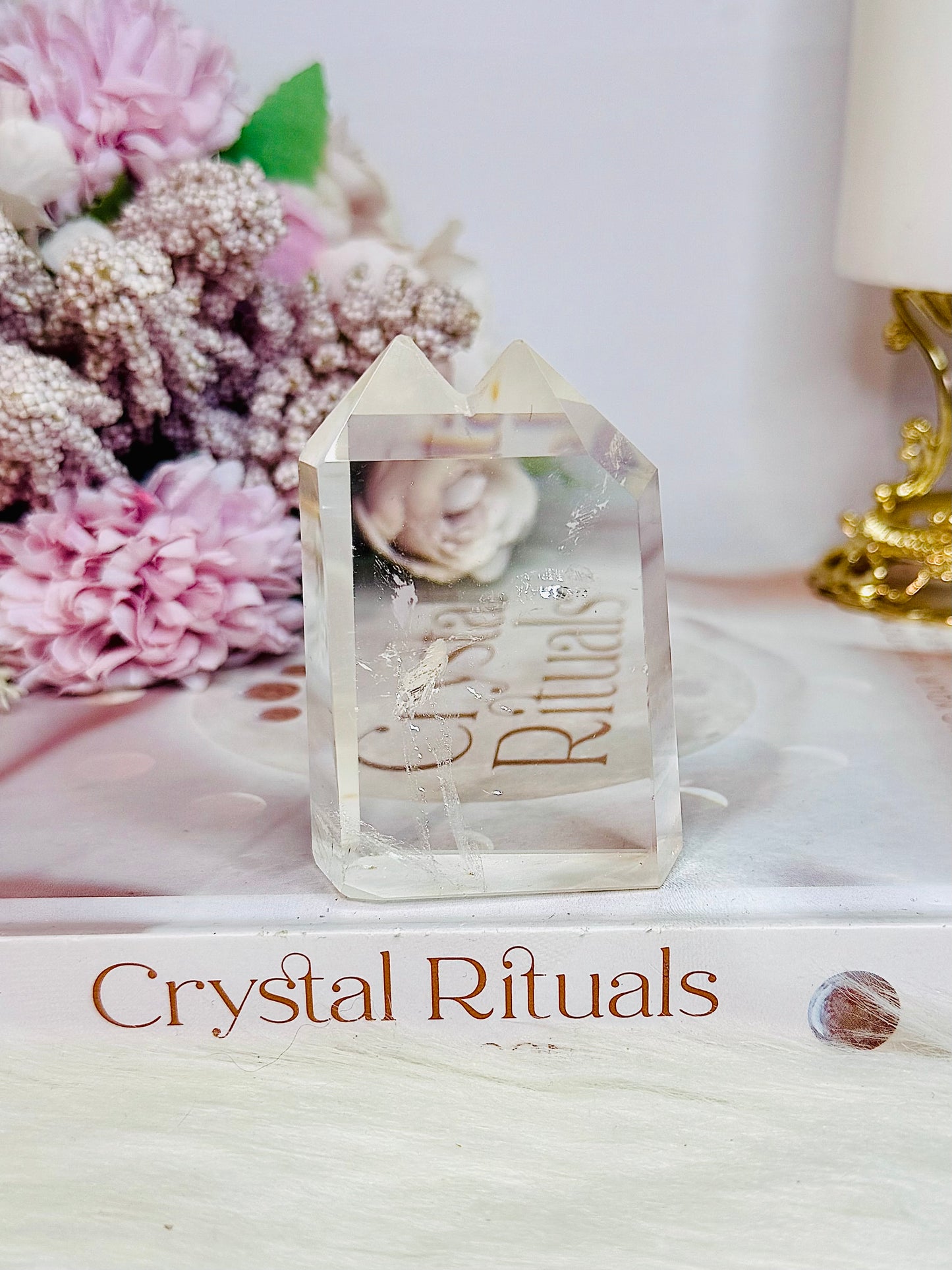 Beautiful Clear Quartz Double Tower 7cm