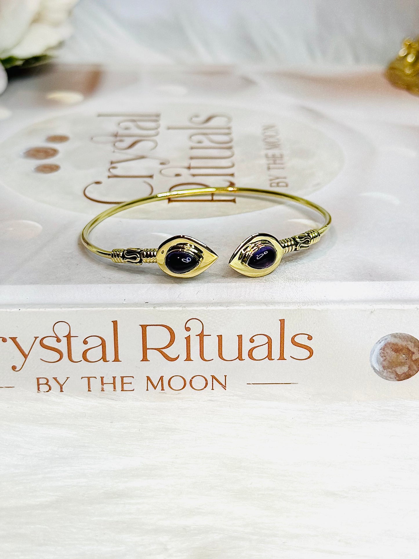 Brass Amethyst Bracelet