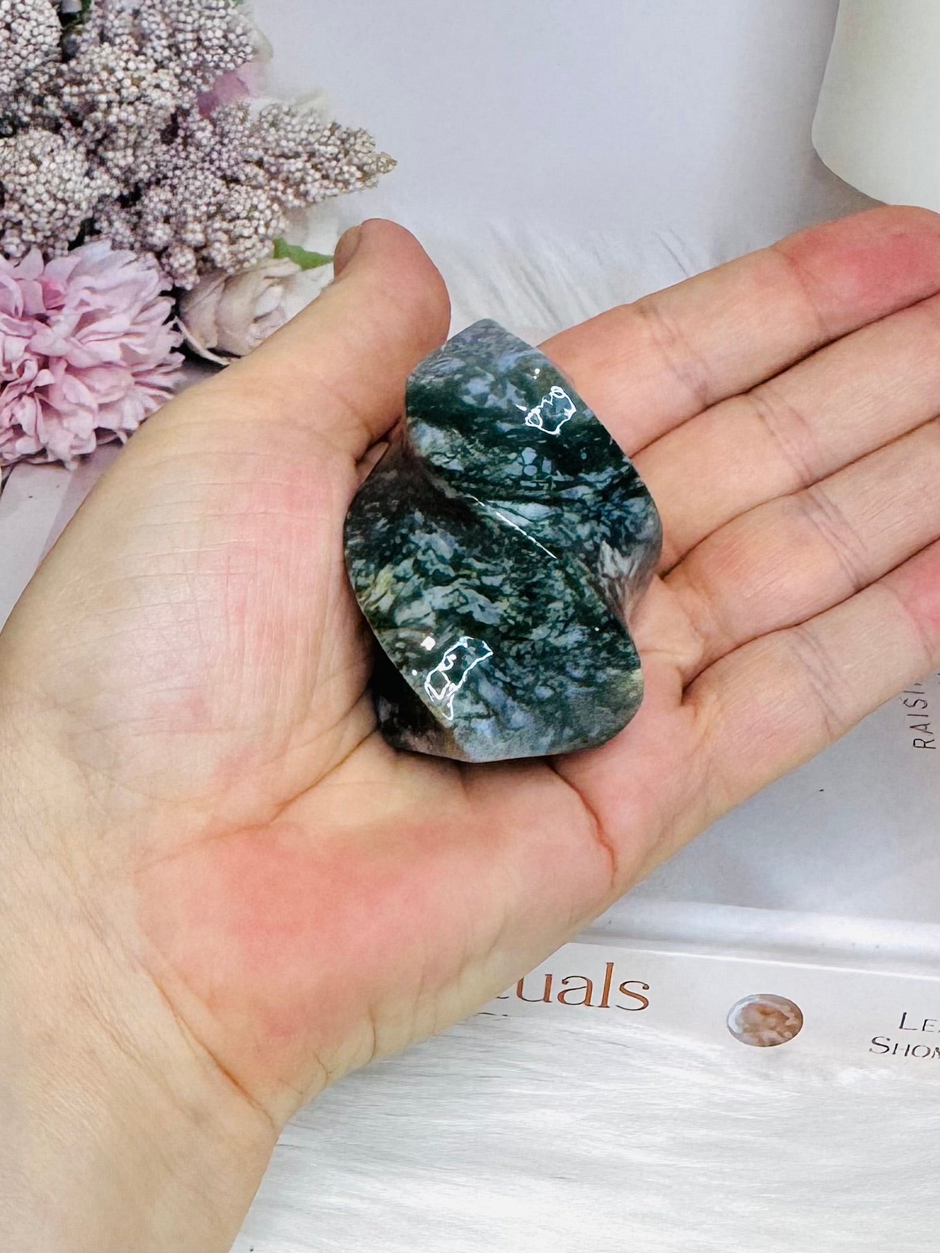 Ocean Jasper Carved Flame 5.5cm