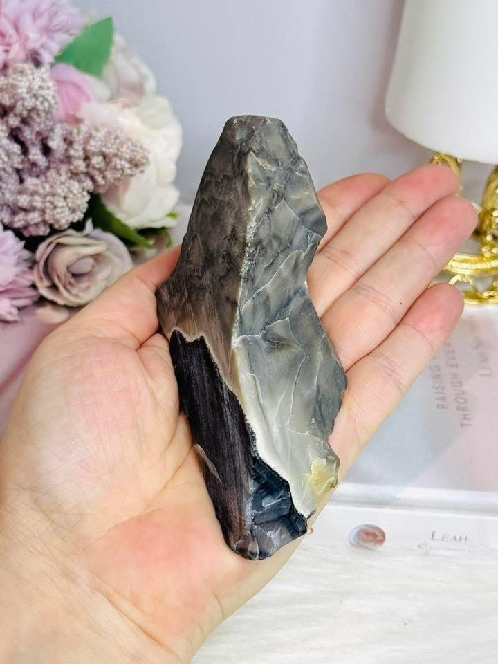 Natural Volcano Agate Freeform UV Reactive 9cm