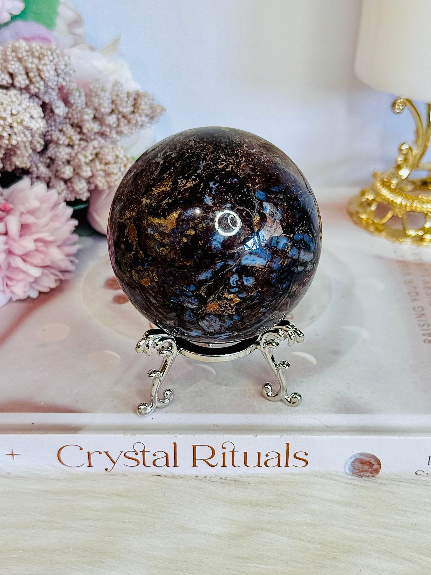Natural Pietersite Sphere On Stand 326grams