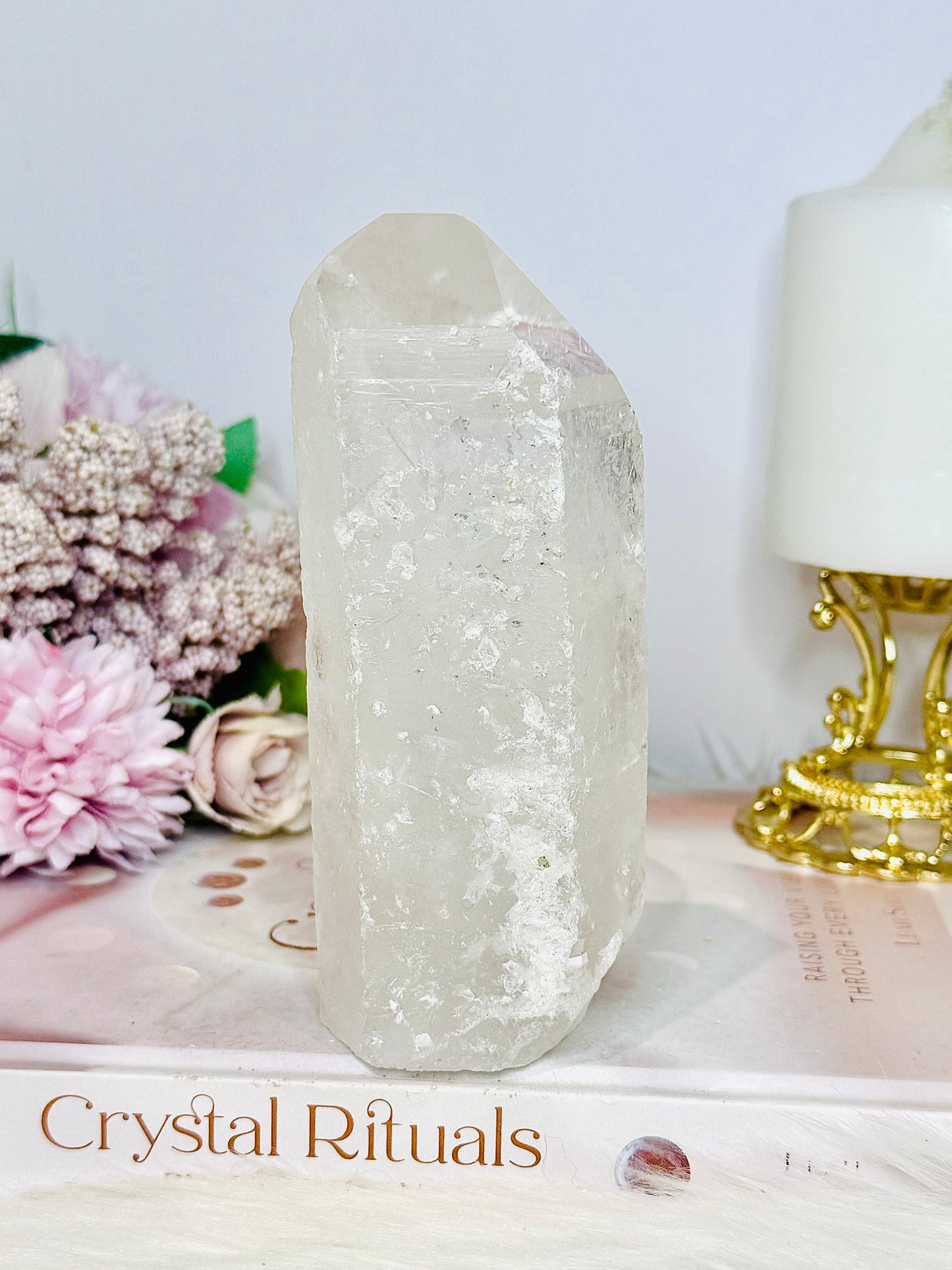 Natural Large Clear Quartz Tower From Brazil 13cm 502g
