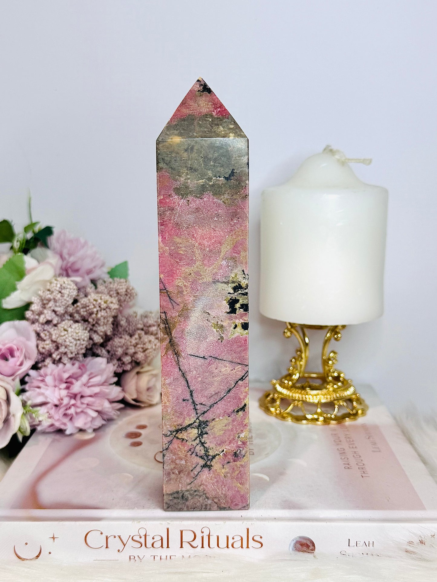 Large Rhodonite Tower 19cm 600g