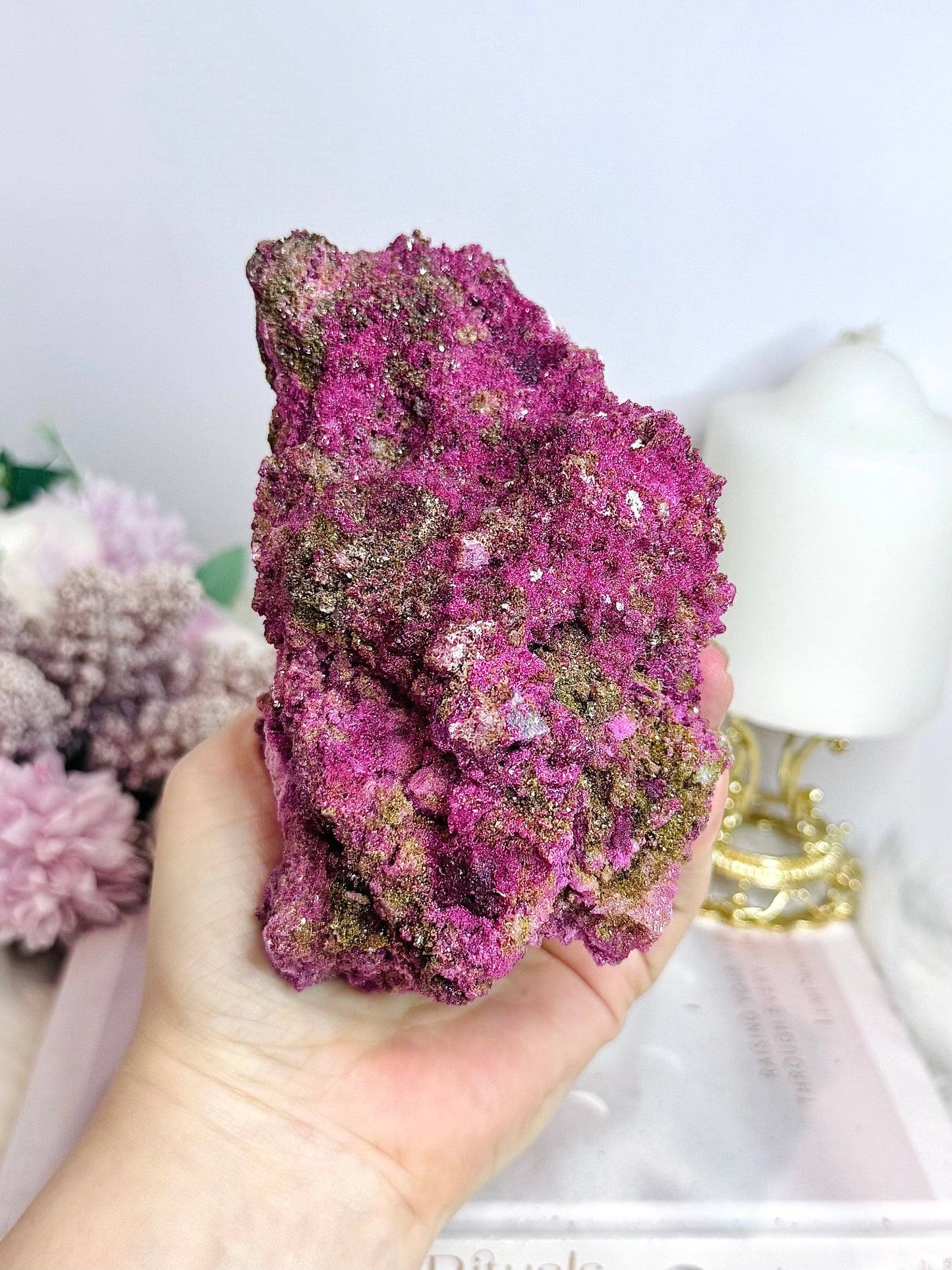 Large Sparkling Honeycomb Ruby Specimen 742g (chemically identical to Natural Ruby)