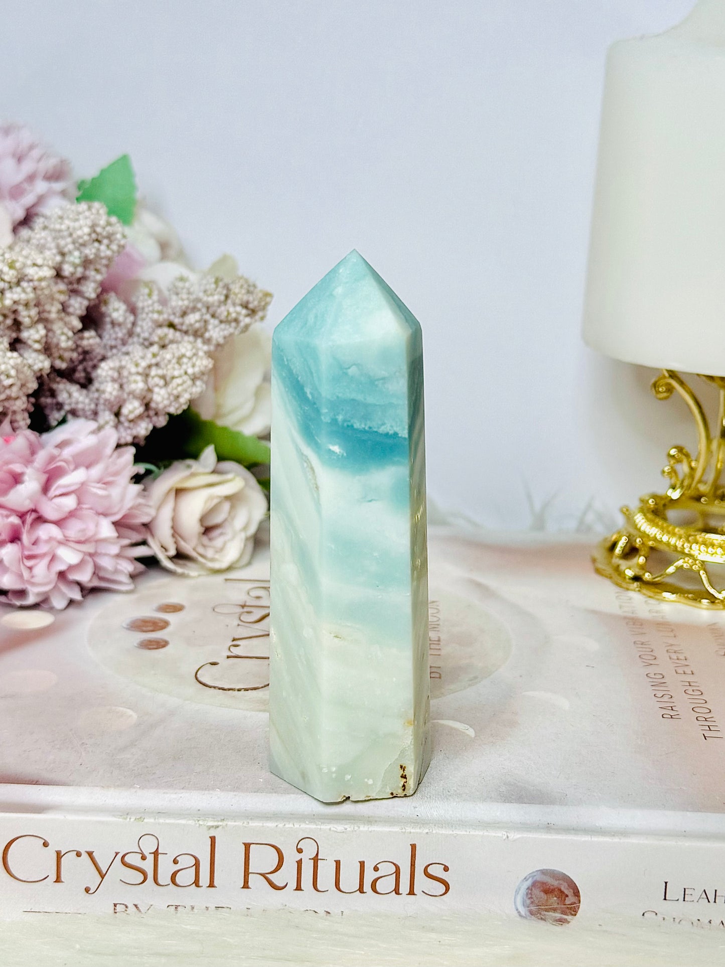 Sky Blue Quartz Tower 10cm