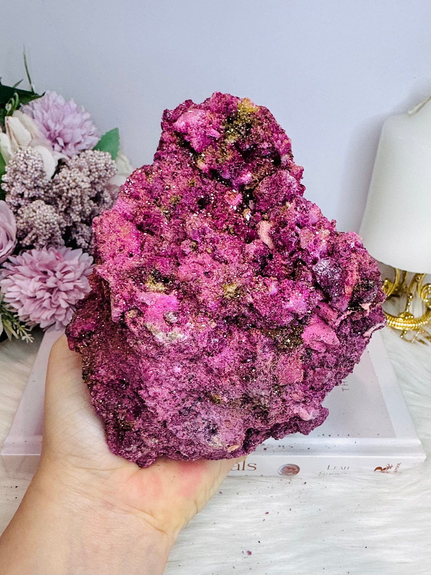 ⚜️ SALE ⚜️ Large Sparkling Honeycomb Ruby Specimen 989g (chemically identical to Natural Ruby)