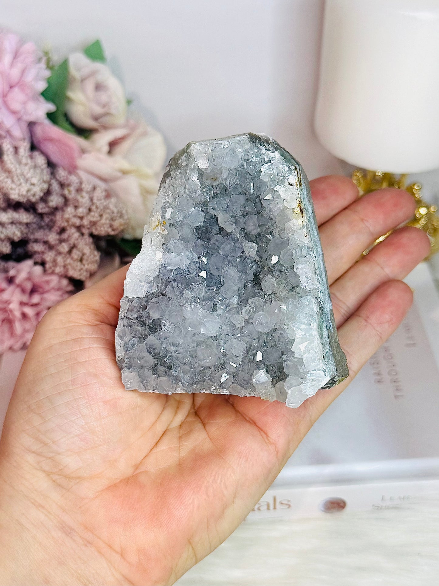 Natural Cut Base Amethyst Cluster From Brazil 7.5cm