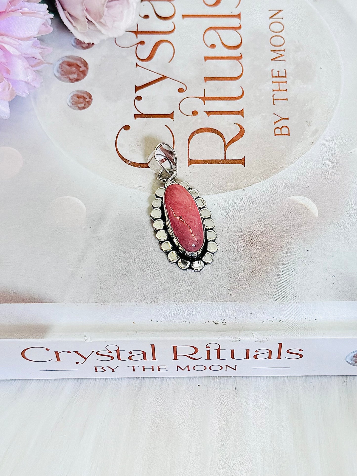 Pretty Rhodochrosite Pendant In Gift Bag