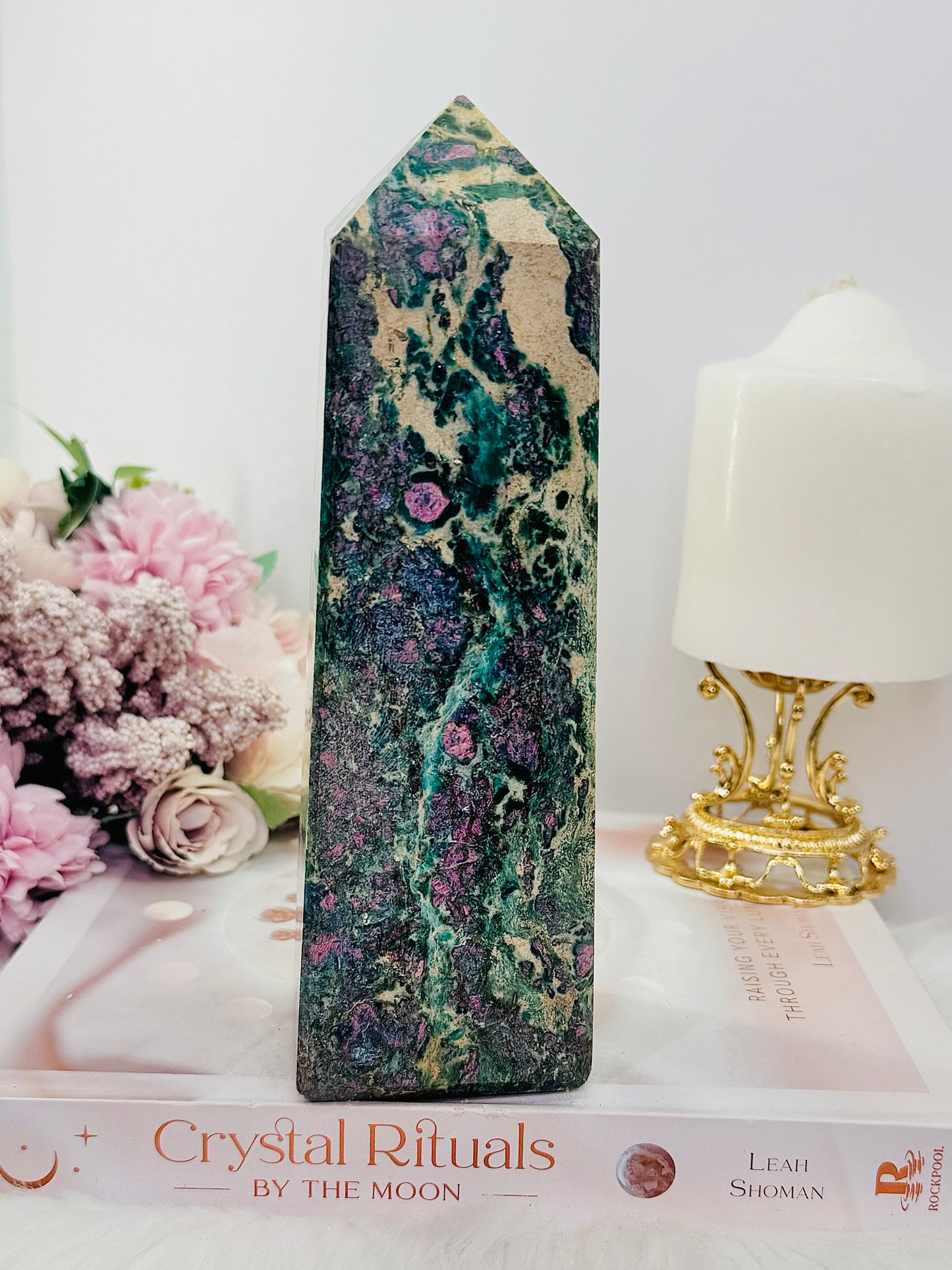 The Most INCREDIBLE Huge Natural Ruby In Fuchsite (UV Reactive) Tower | Generator 18.5cm 1.4KG ~ A True Collectors Piece