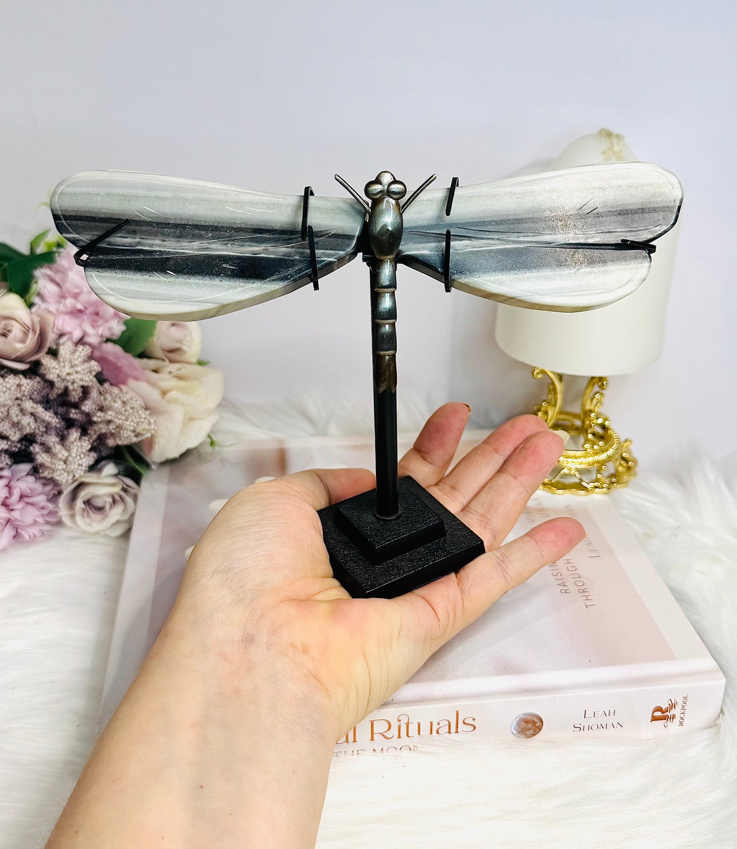 Large Thai Chi Stone Dragonfly 13cm x 19cm