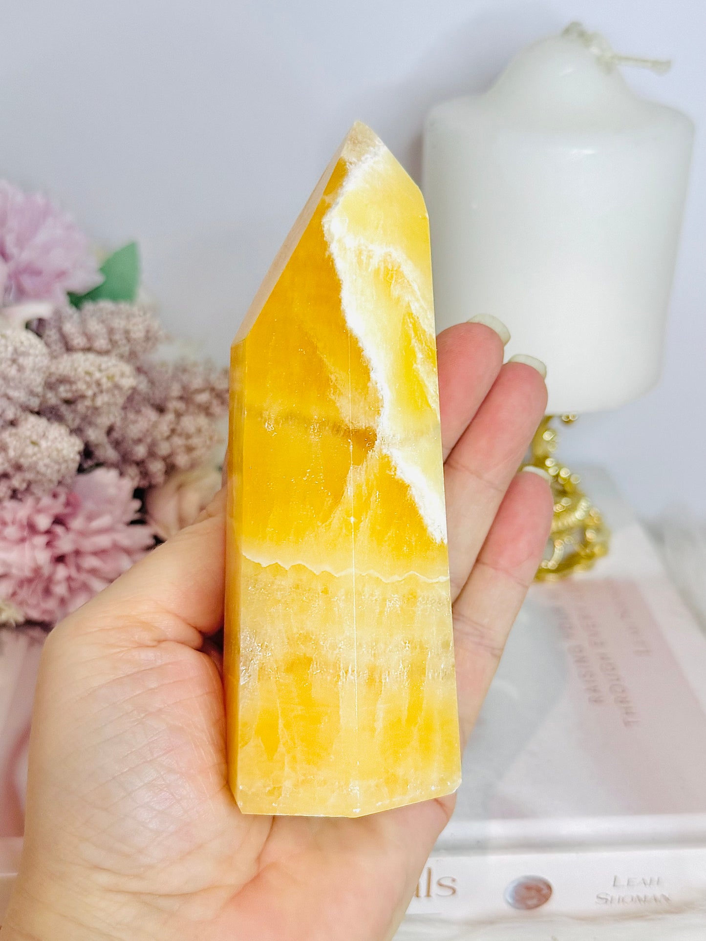 Orange Calcite Tower 13cm