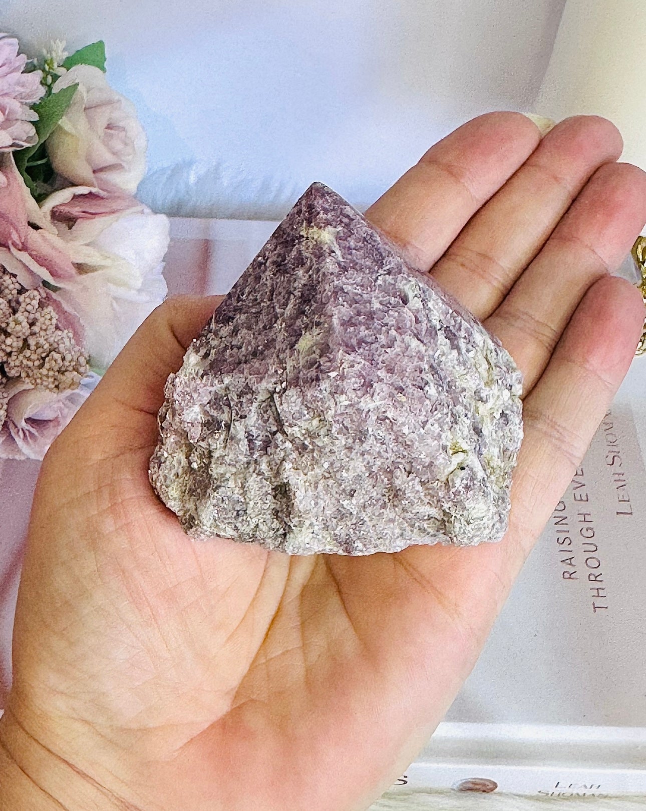 Beautiful Natural Lepidolite | Purple Mica Rough Chunky Tower | Point