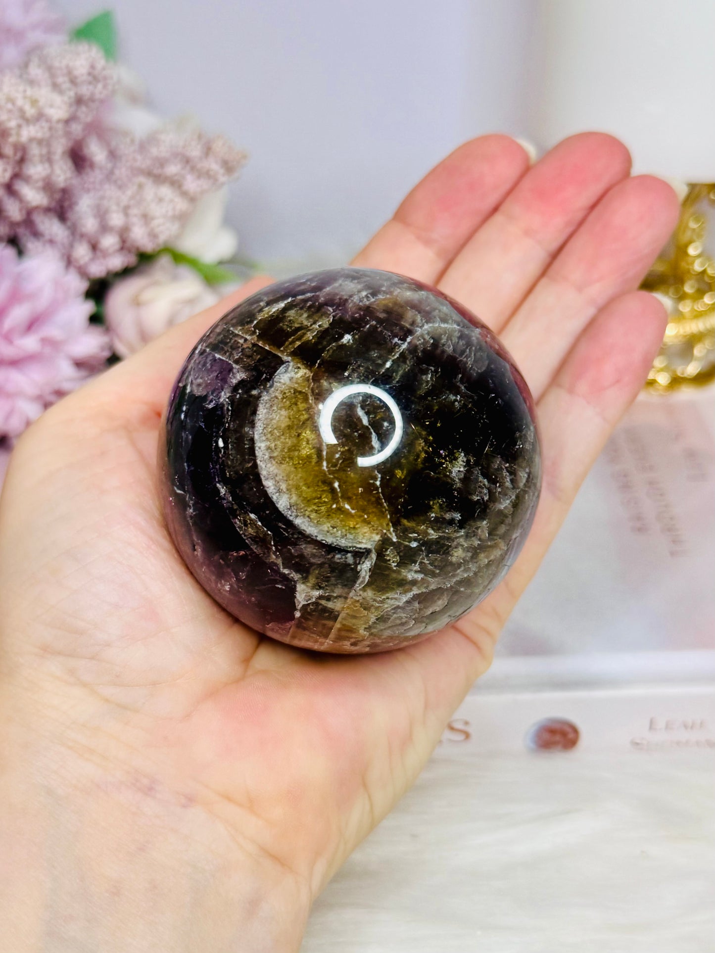 Rare Super Seven Sphere on Stand From Brazil Large 355g