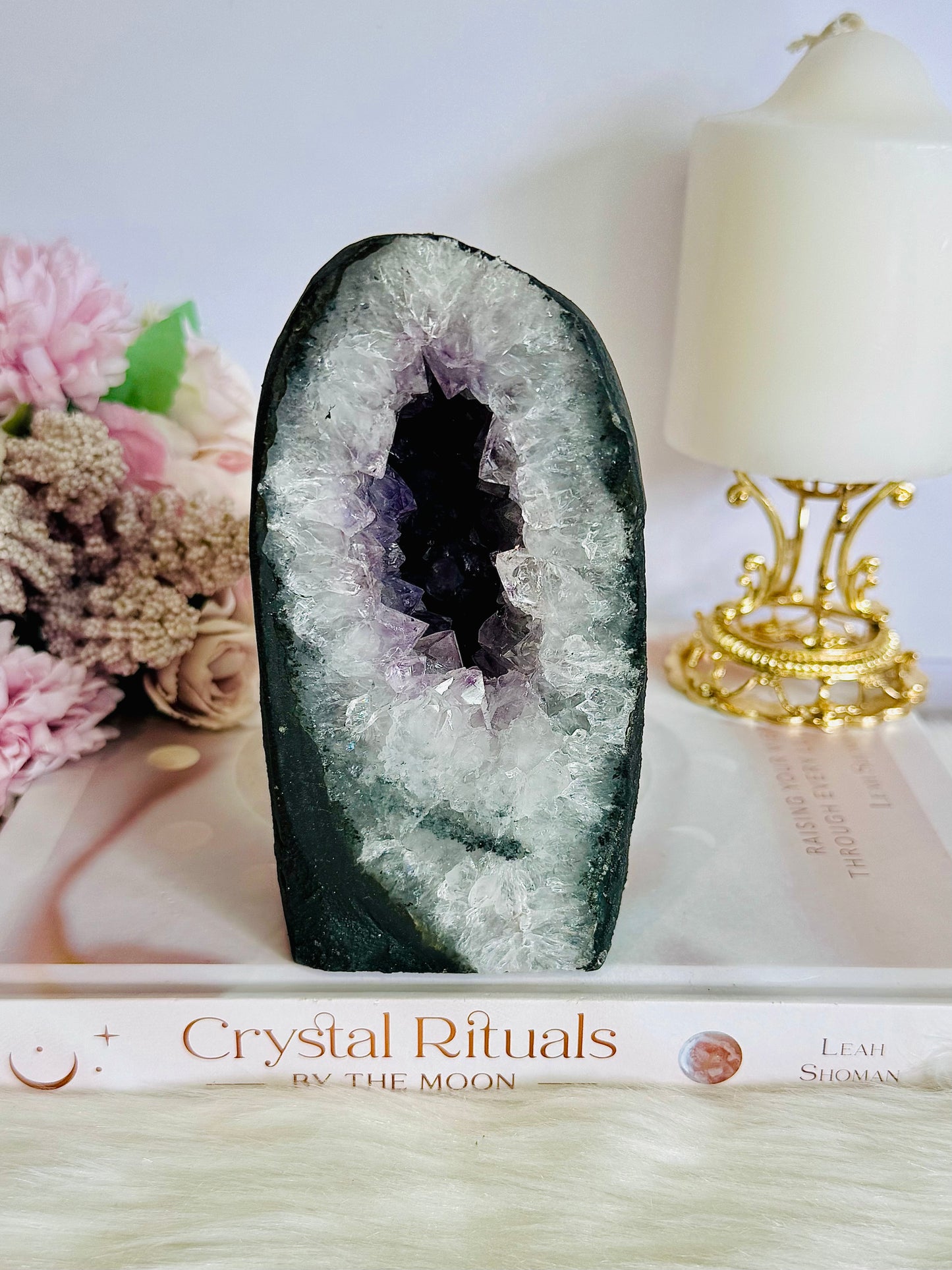 Divine Large Amethyst Cathedral | Geode From Brazil 806grams 13cm