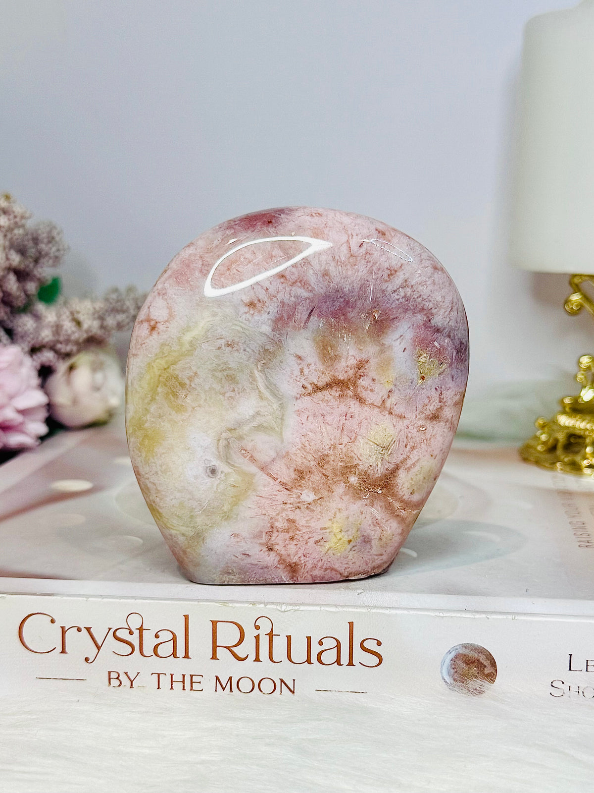 Pink Flower Agate Freeform 8cm 264g