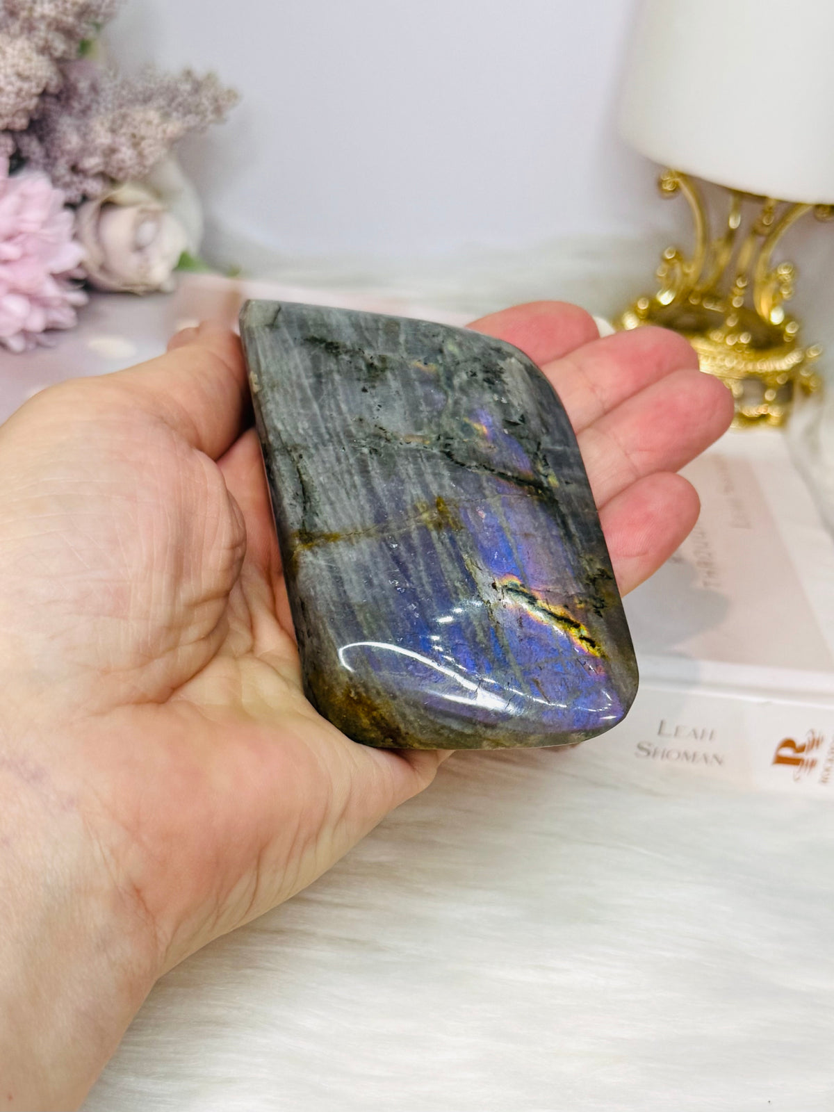 Labradorite Freeform with Purple & Pink Flash 10.5cm