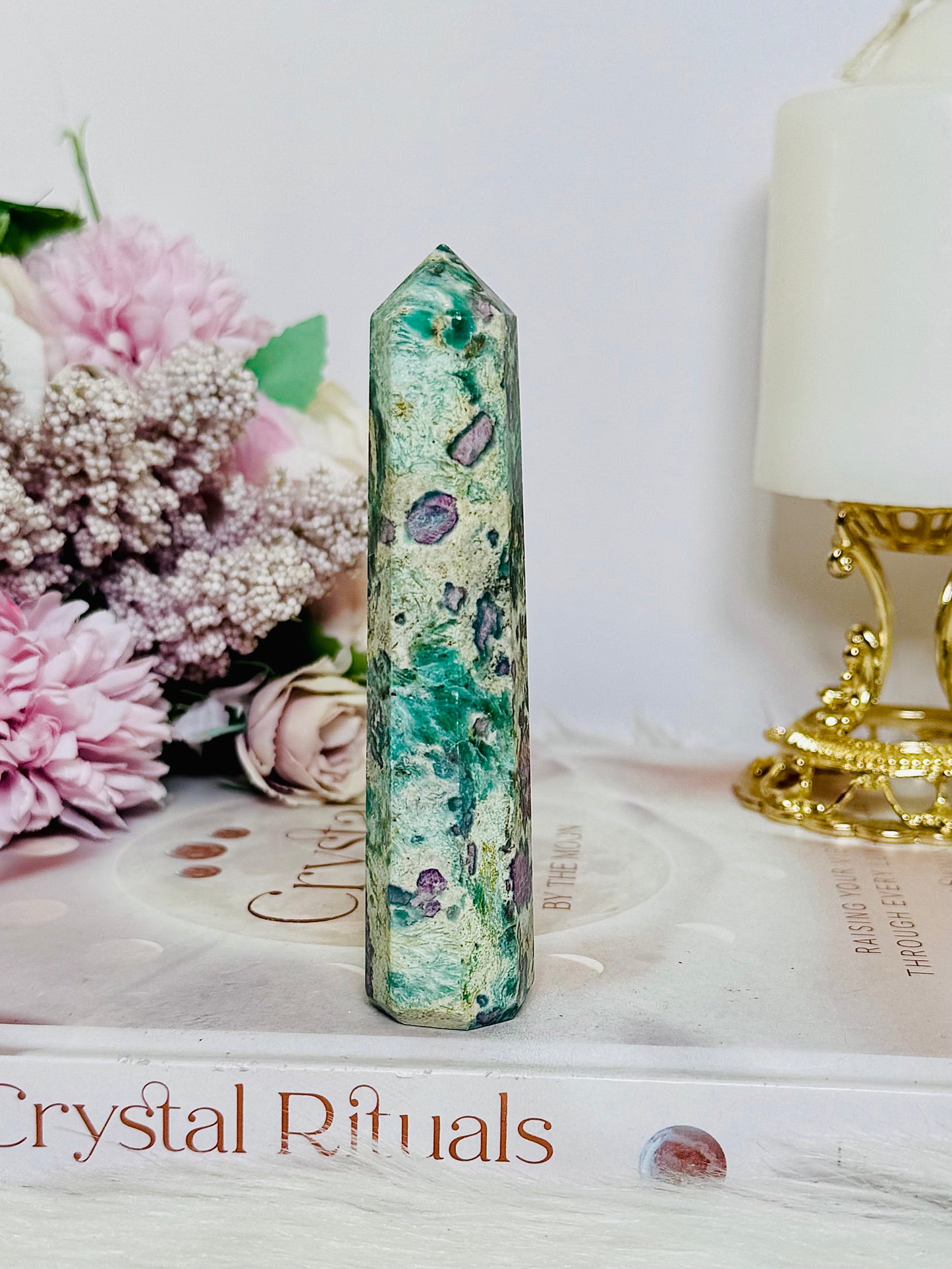 Ruby in Fuchsite Tower 11cm