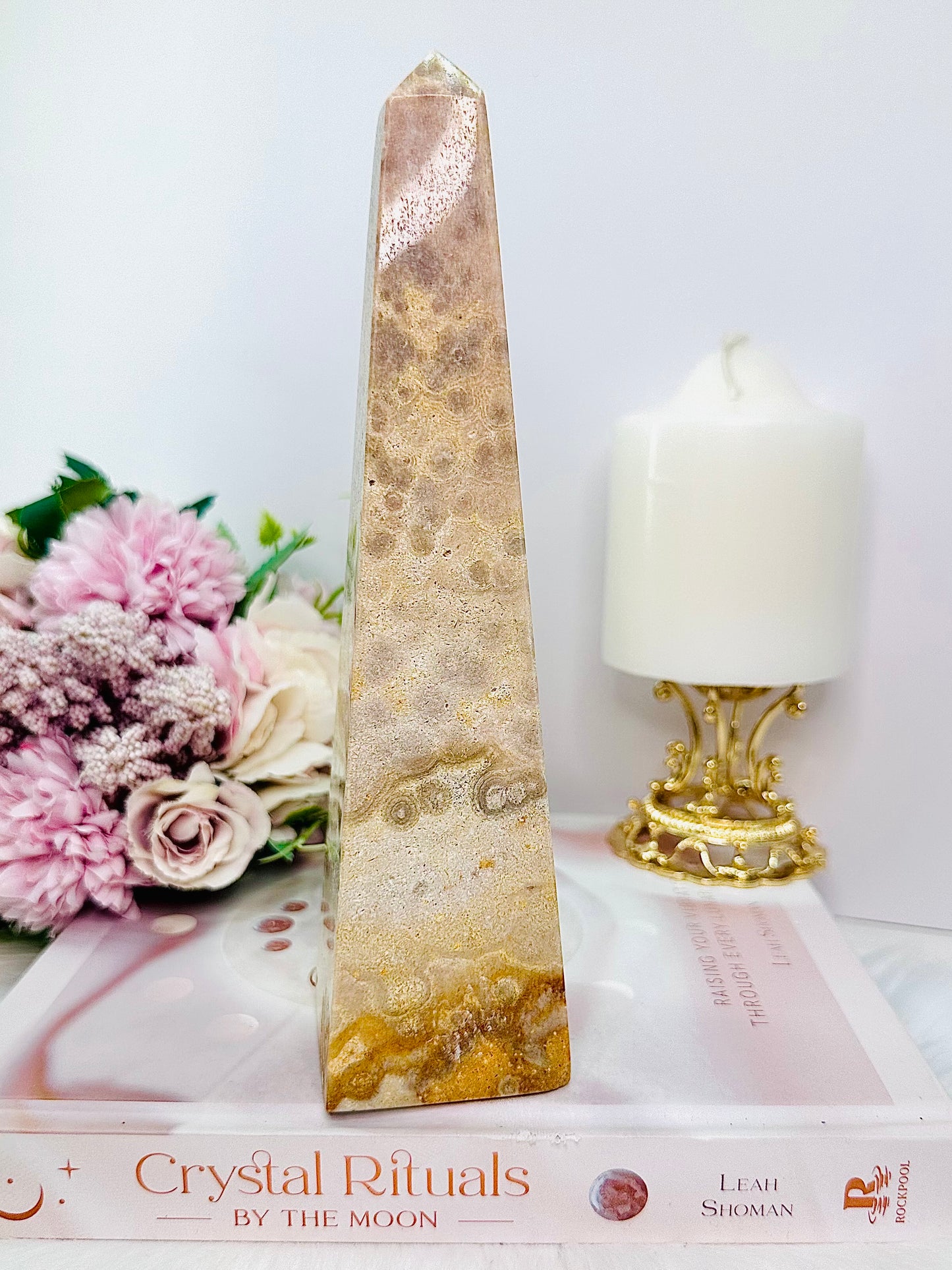 ⚜️ SALE ⚜️ Large 20cm 668gram Pink Amethyst Obelisk | Tower From Brazil