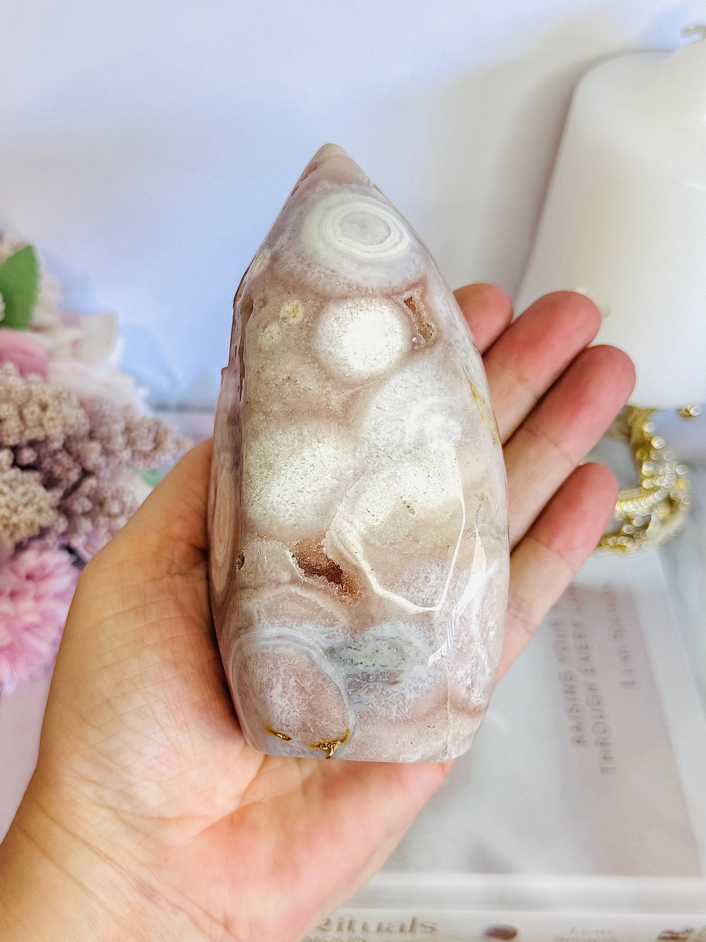 Stunning Unique Natural Polished Pink Amethyst Druzy Freeform 12.5cm 652grams