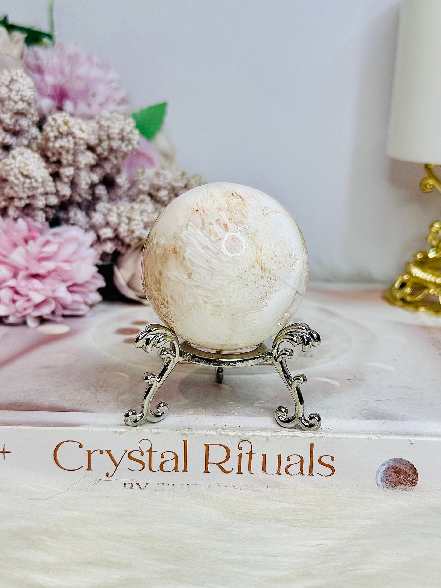 Scolecite Sphere on Stand 115g