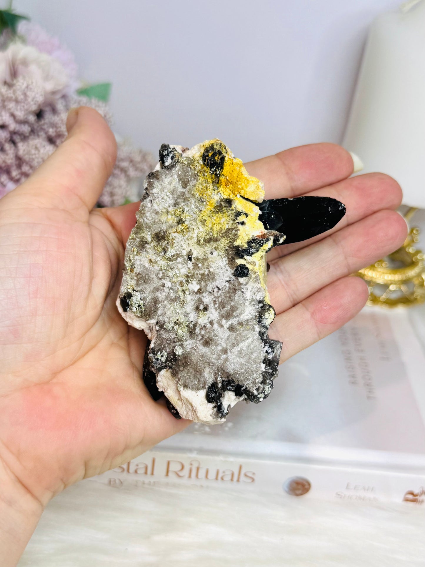 Black Tourmaline In Matrix Specimen 146g