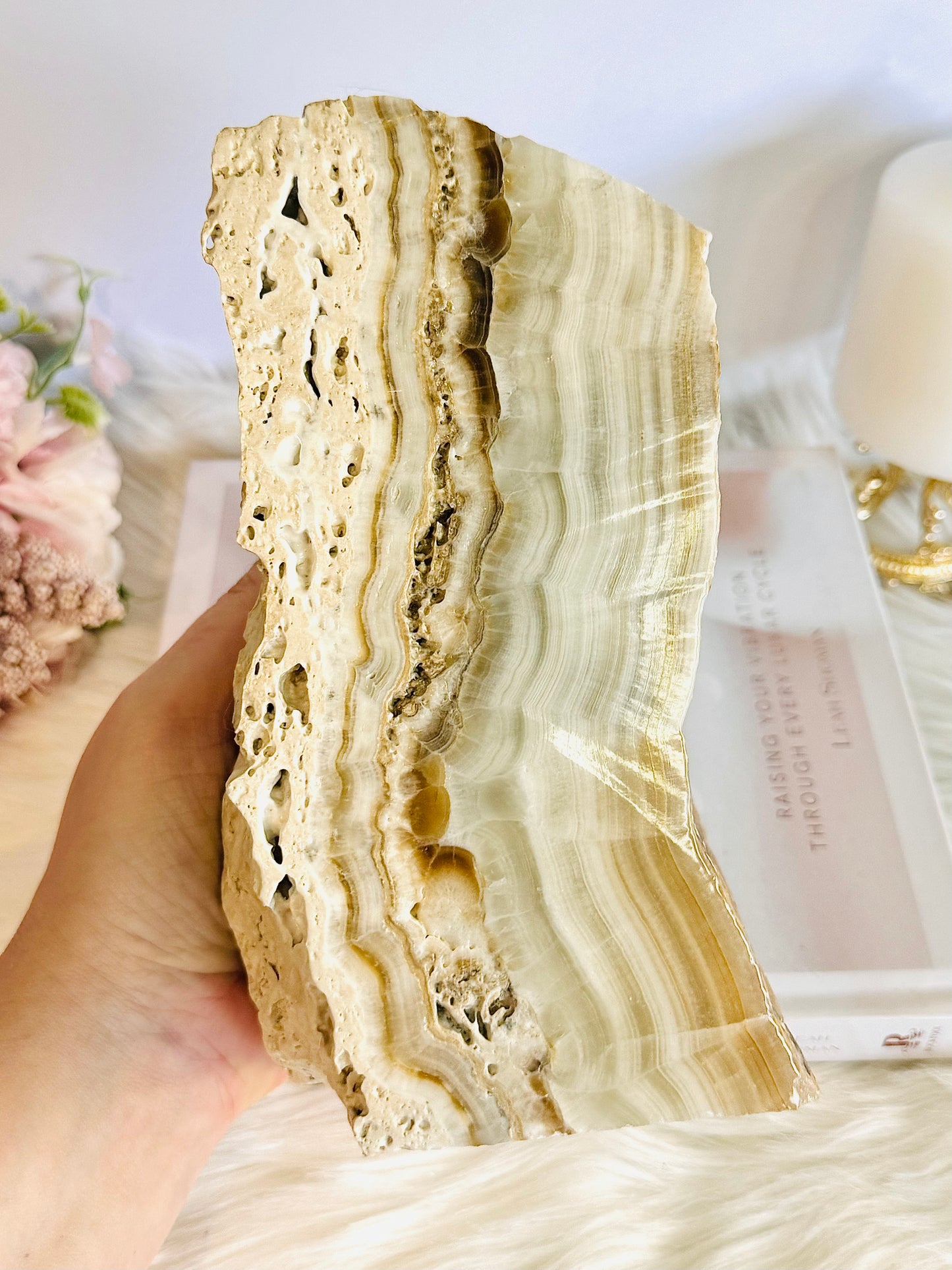 Huge Natural Aragonite Freeform | Slab 17cm Tall 2.7KG ~ Spectacle Piece