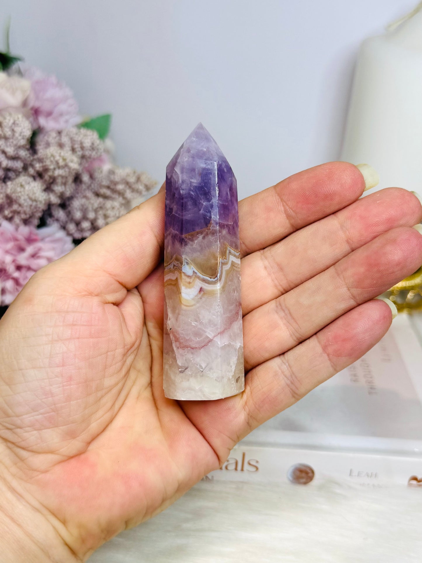 Amethyst X Agate Tower 8.5cm