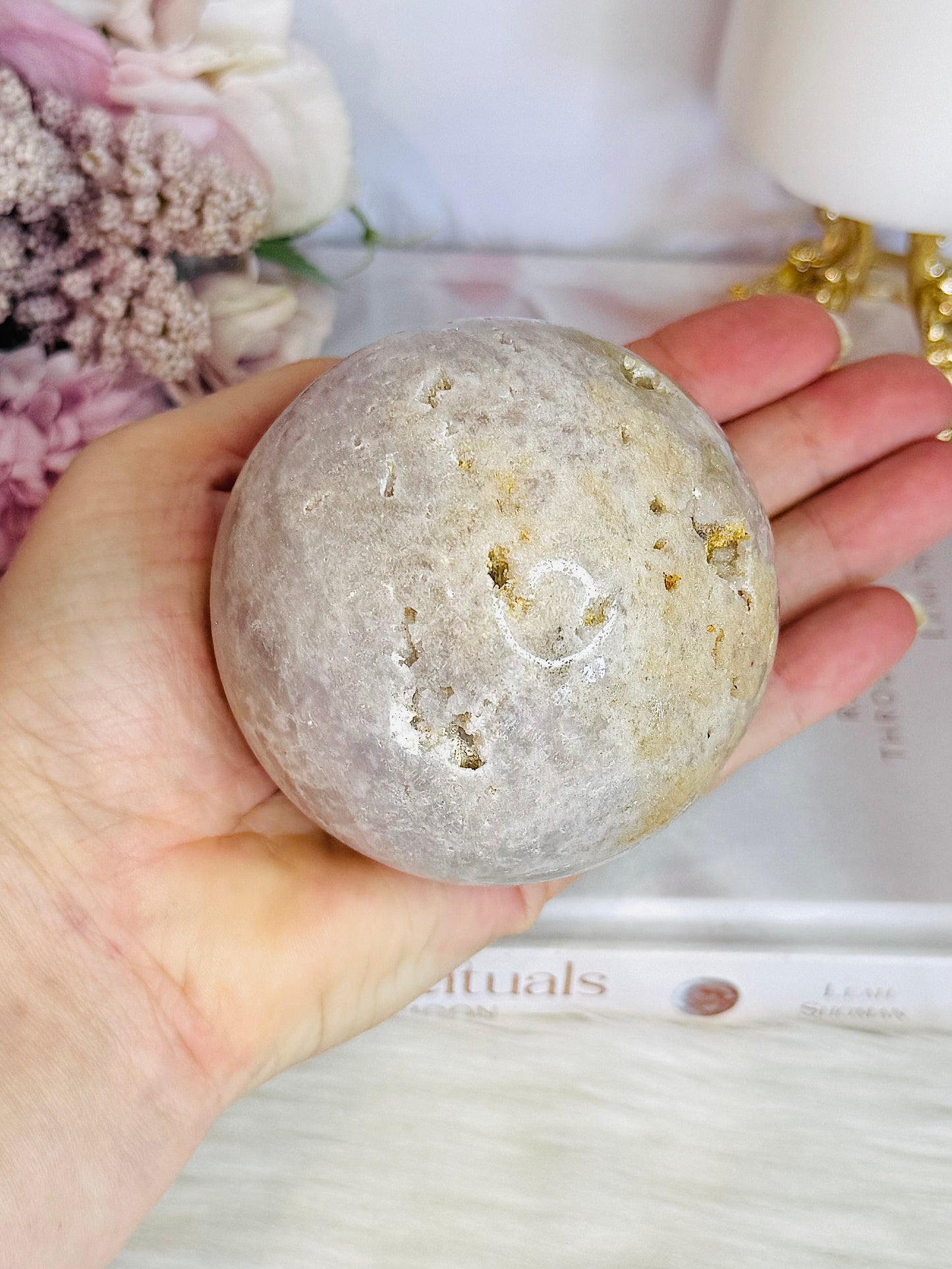 Large Pink Amethyst Sphere on Stand From Brazil 8cm 538grams