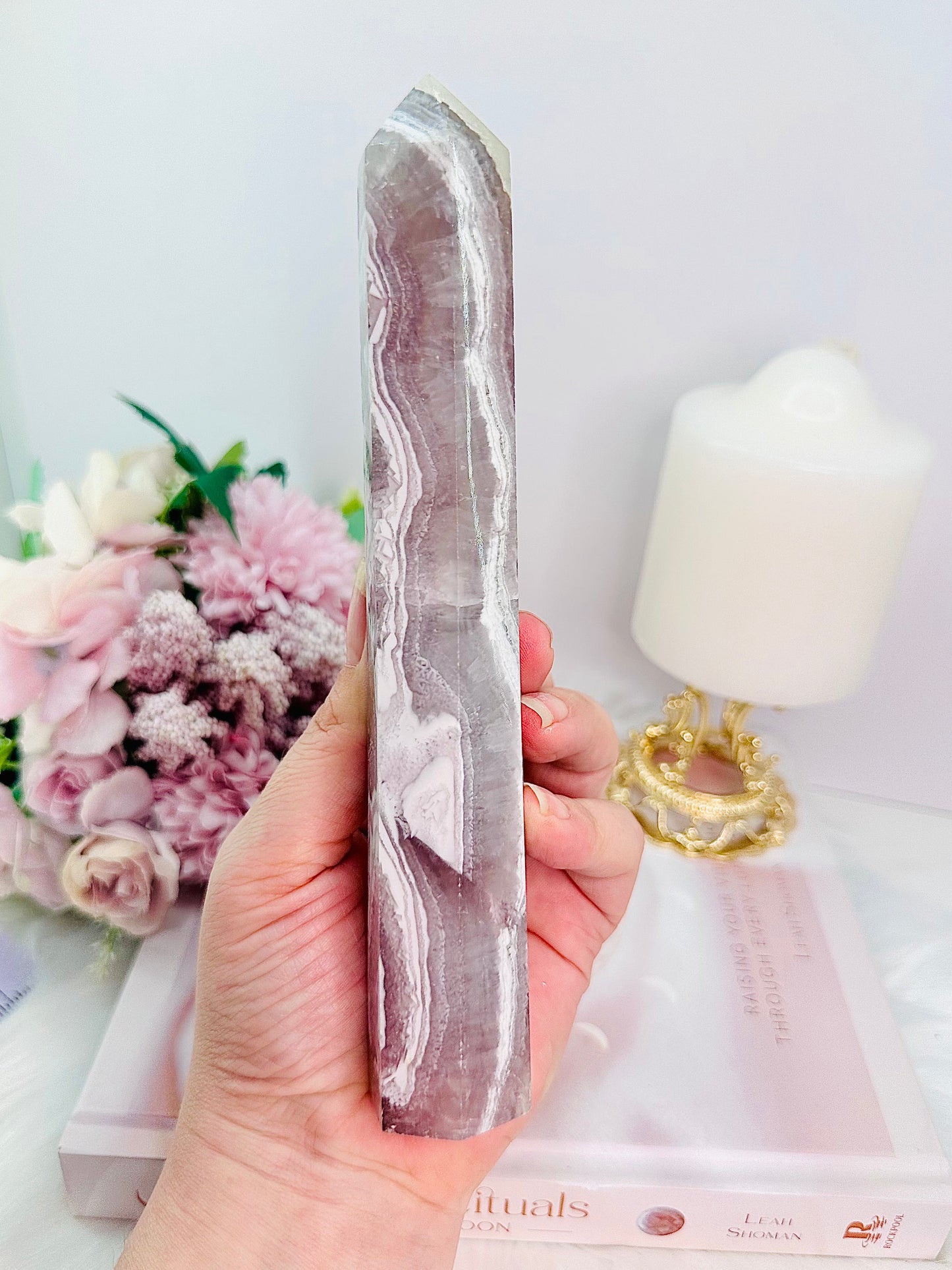 Silky Fluorite Tower 19.5cm