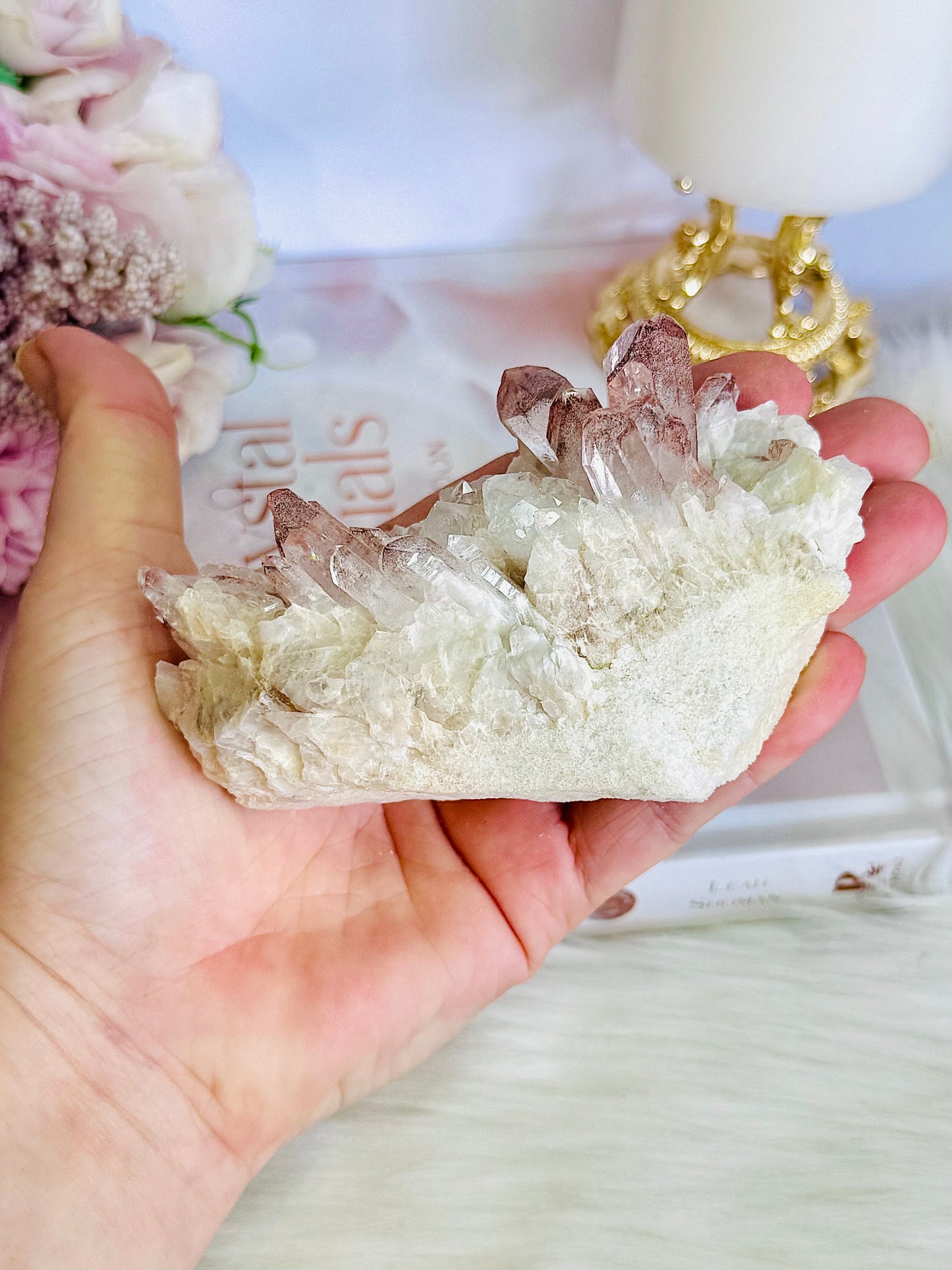 Incredible Natural Pink Lithium Quartz Cluster 10.5cm