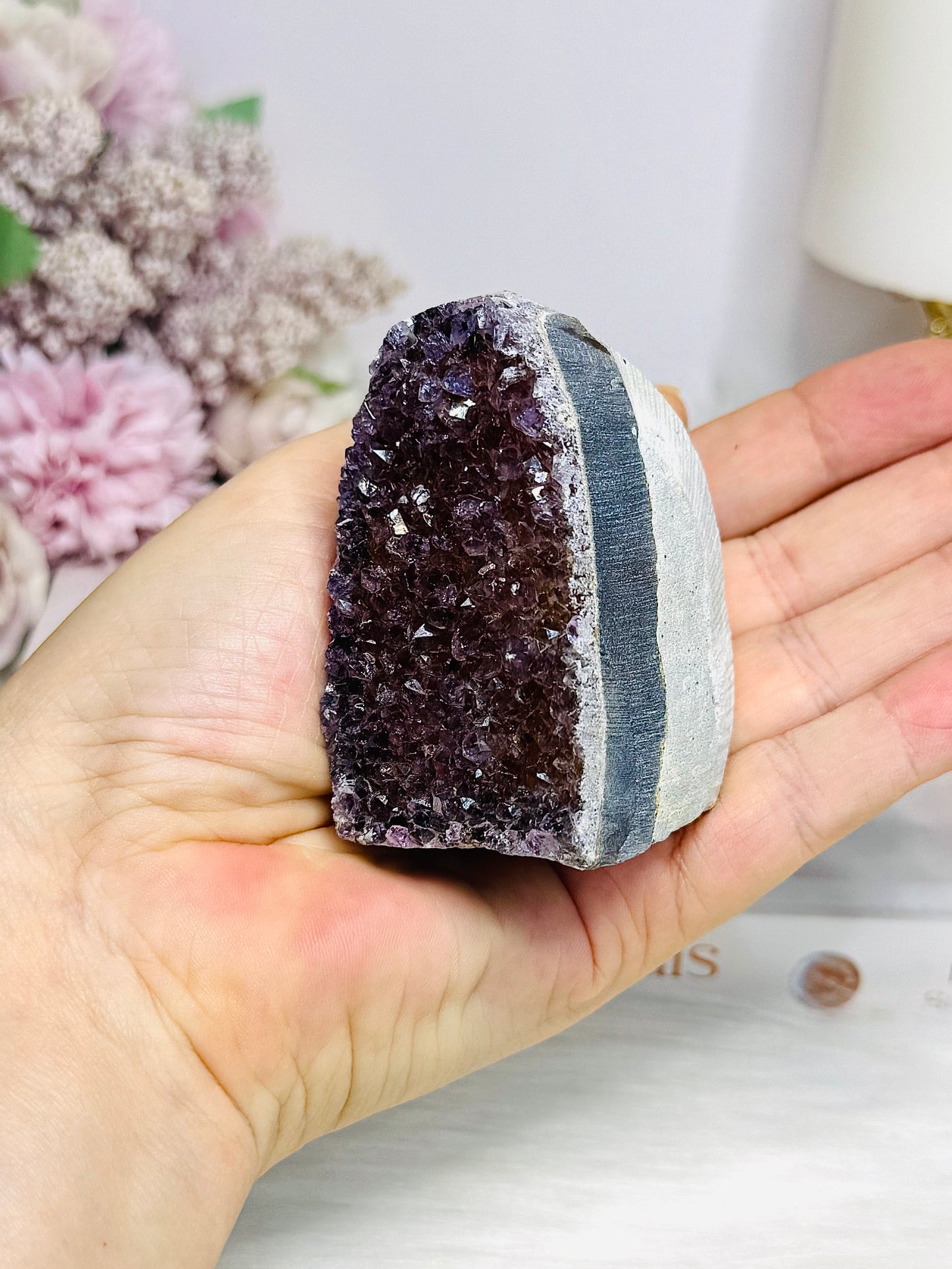 Galaxy Amethyst Base Cut Cluster 6.5cm 180g