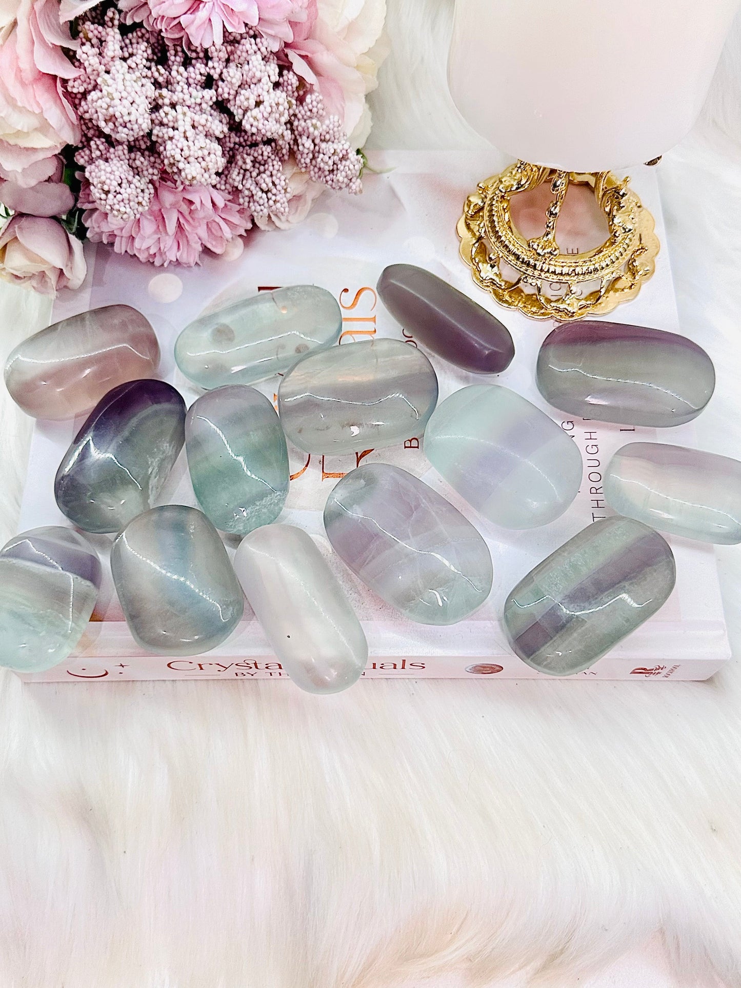 The Most Gorgeous Pastel Fluorite Palm Stones $8 each