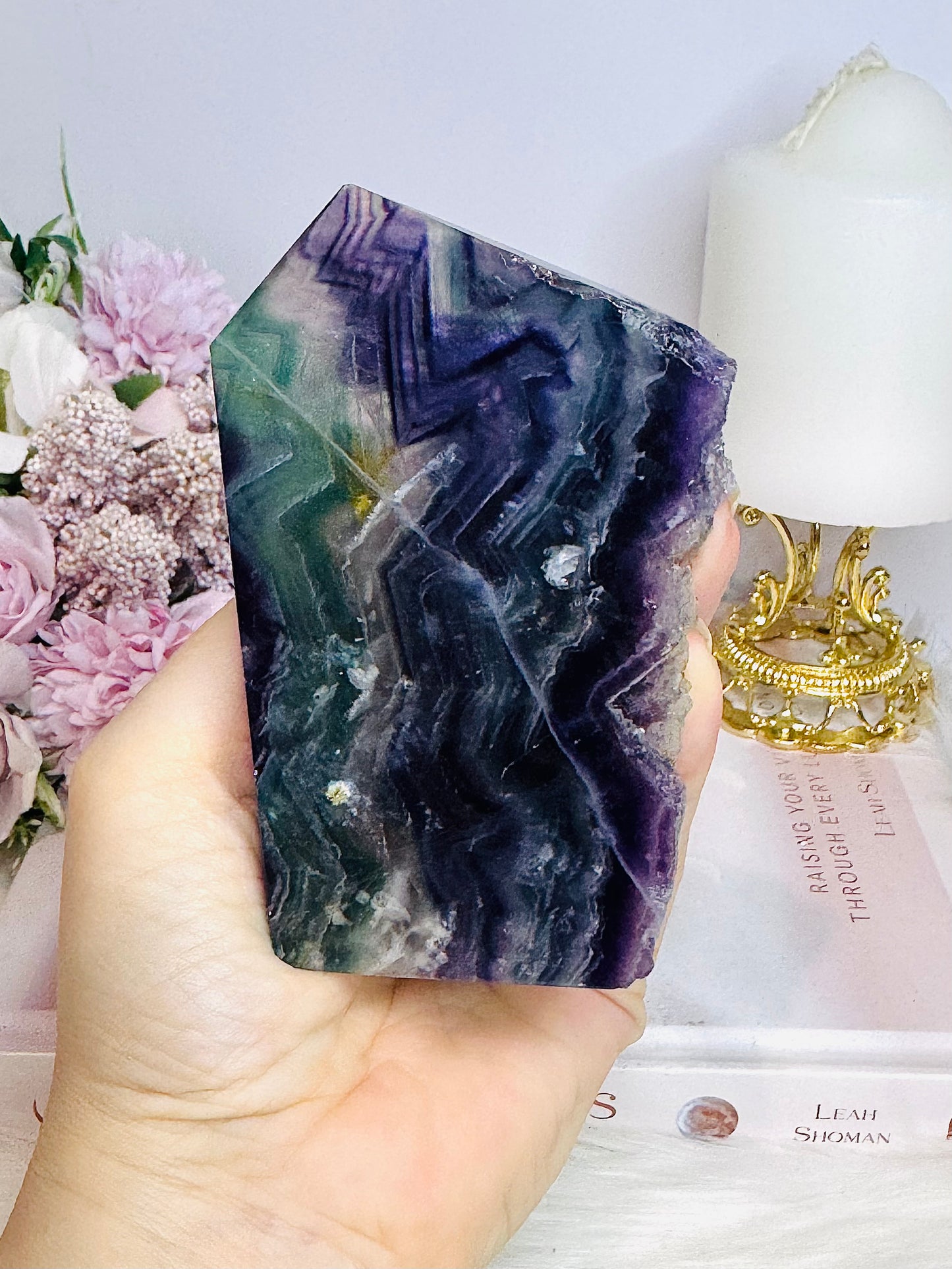 Rainbow Fluorite Polished Slab | Tower 273g