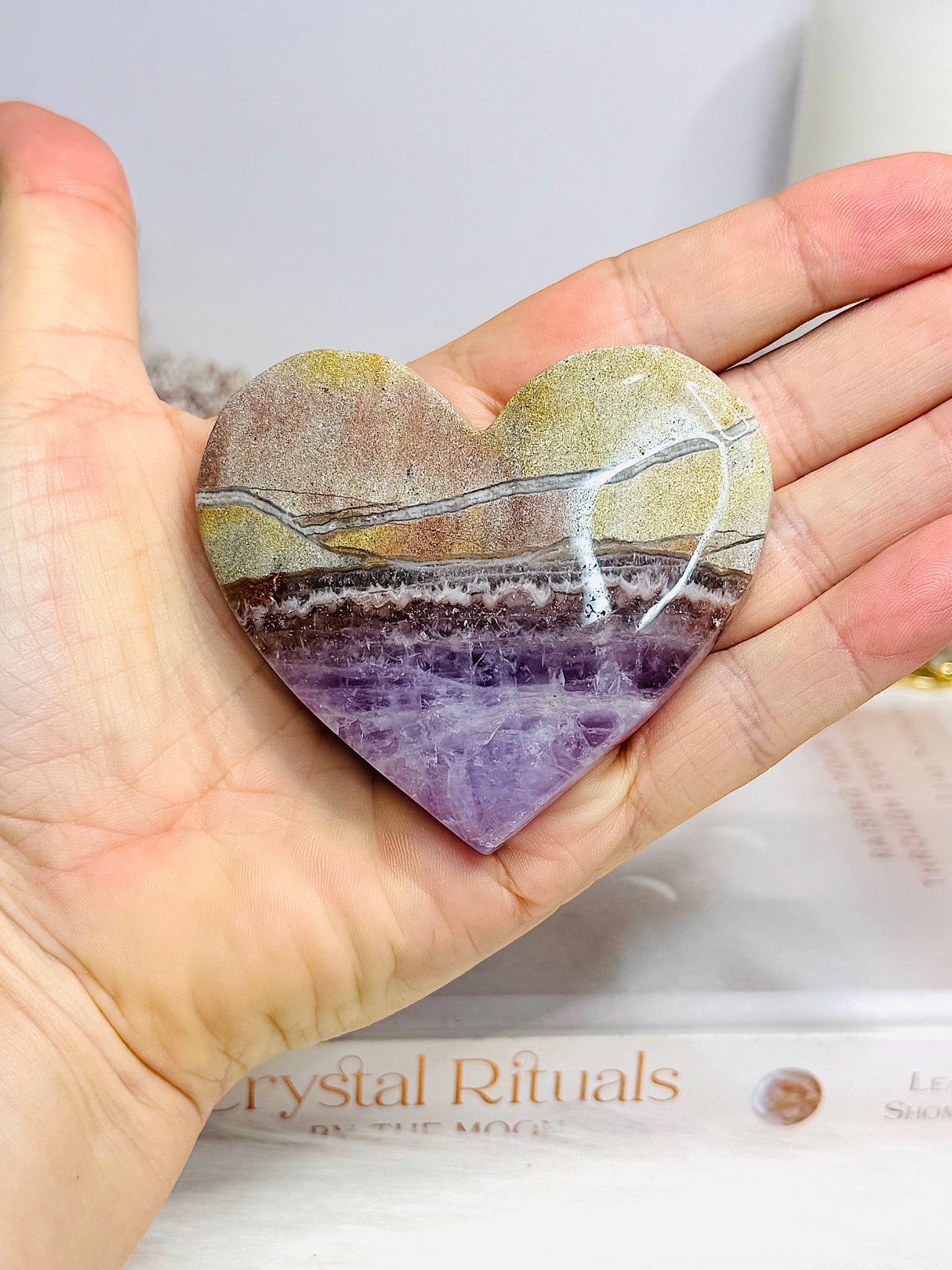 Crazy Lace Amethyst Heart 7.5cm