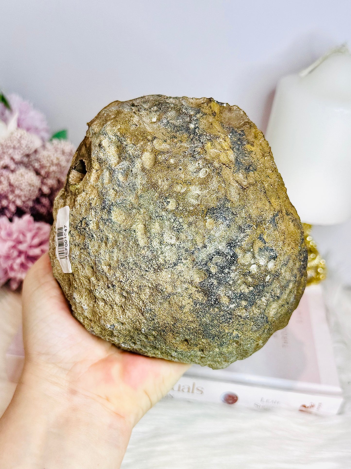 Large Natural Druzy Agate Geode On Stand 991g