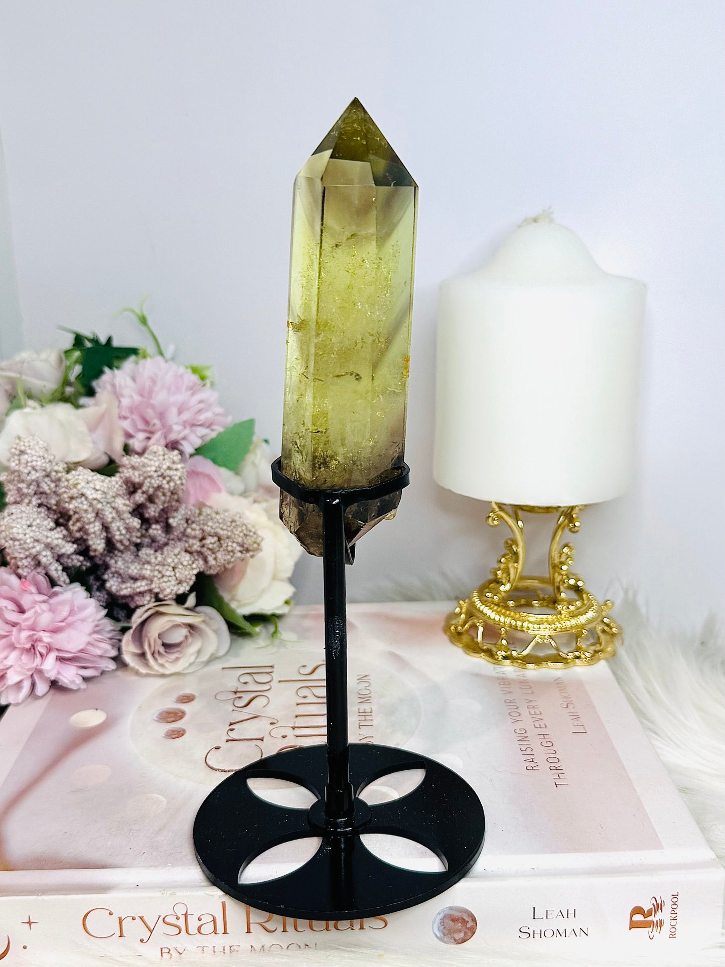 Citrine Double Terminated Point on Stand 19cm