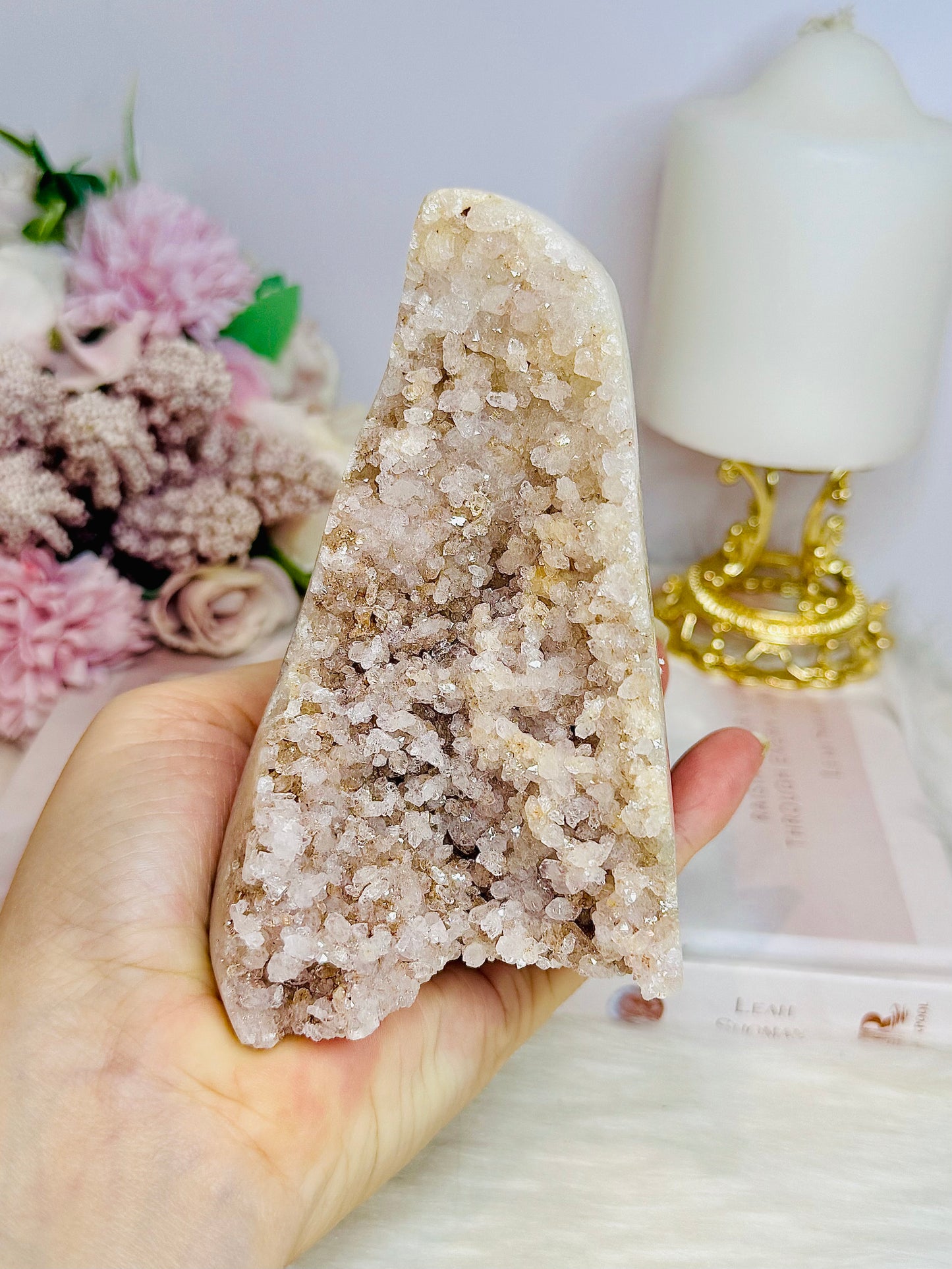 Pink Amethyst Sugar Druzy Freeform 12cm 745g