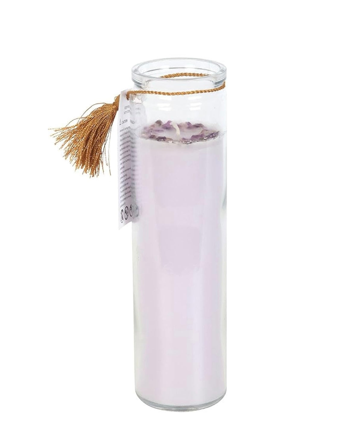 Amethyst Tube Crystal Candle Blackberry 21cm