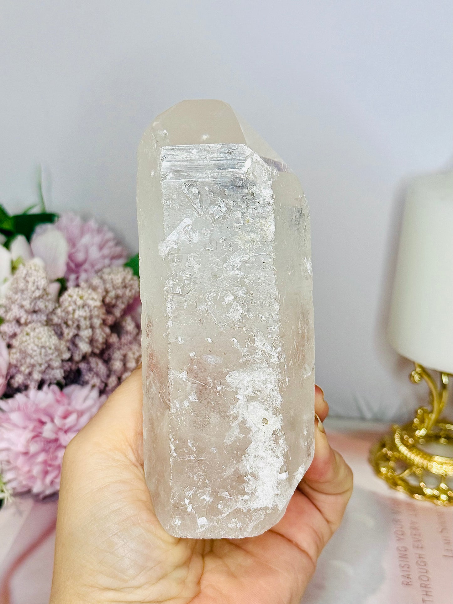 Natural Large Clear Quartz Tower From Brazil 13cm 502g