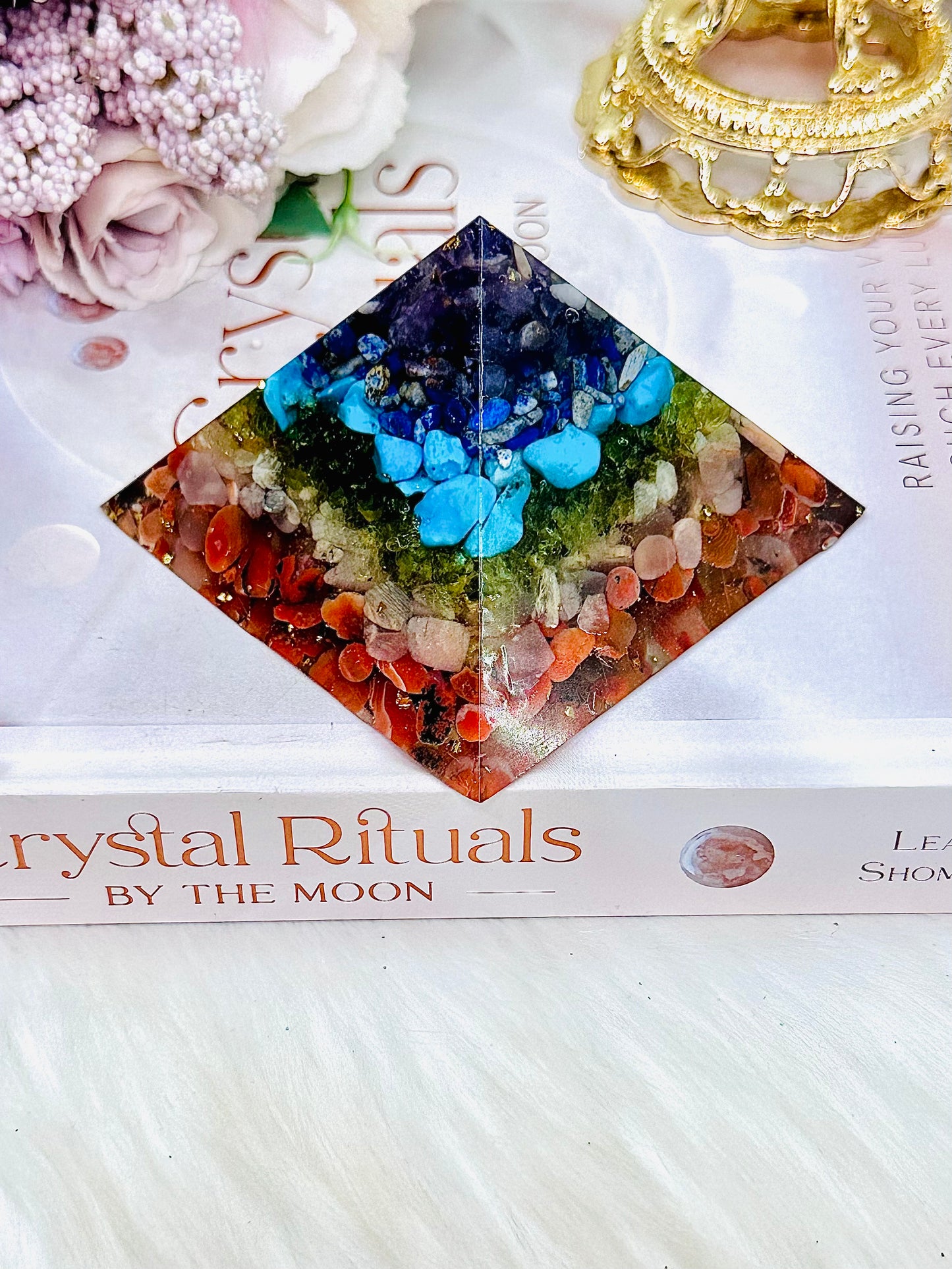 Stunning Large Resin Chakra Pyramid