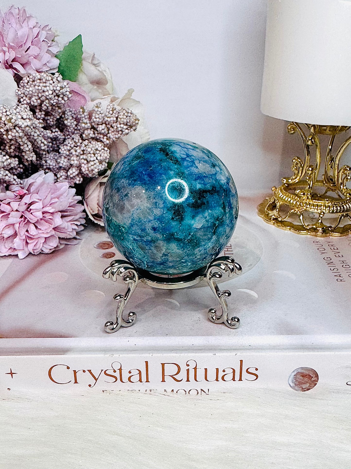 Chrysocolla Sphere On Stand 191grams