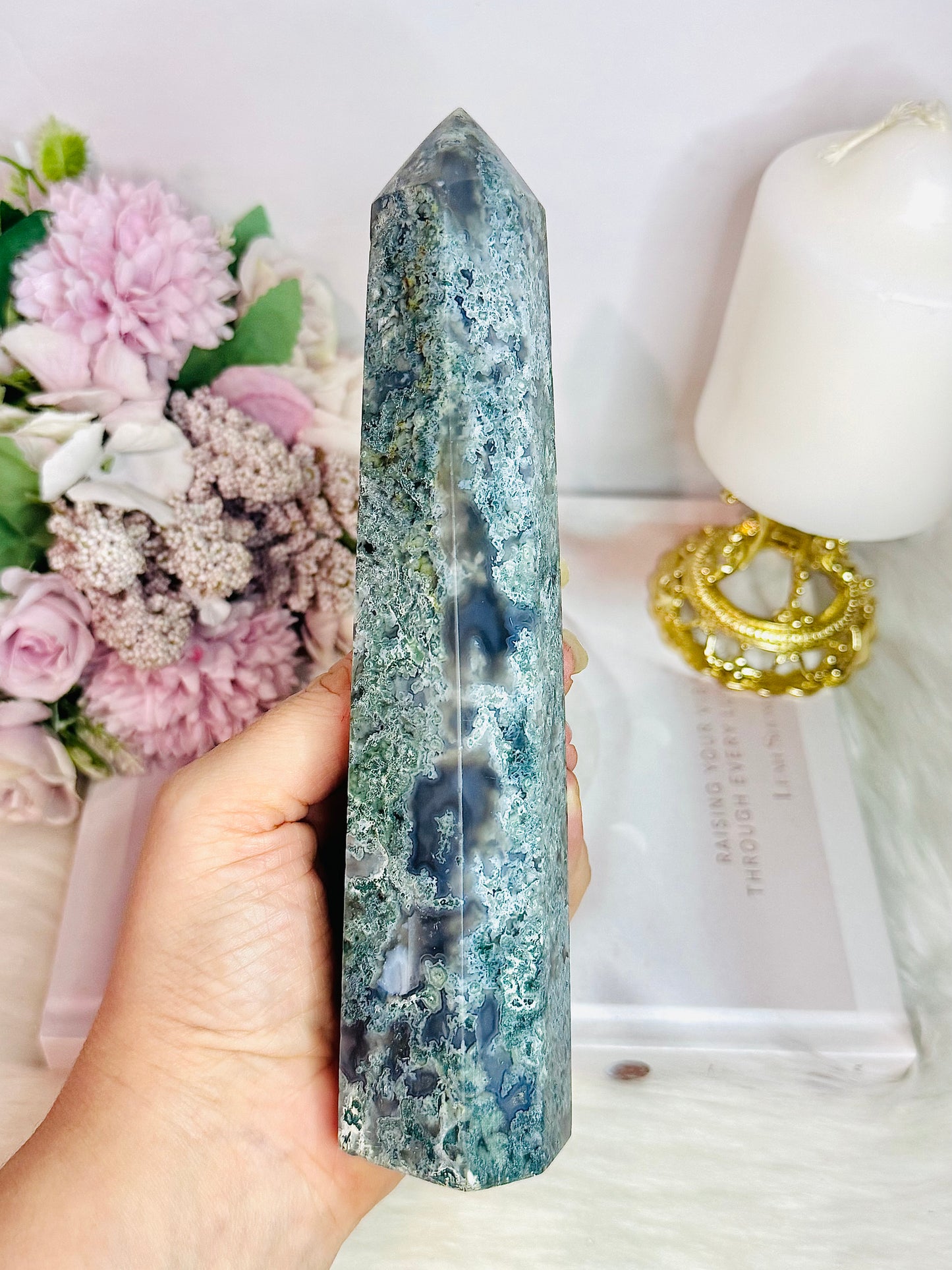 Moss Agate Tower | Generator 17cm