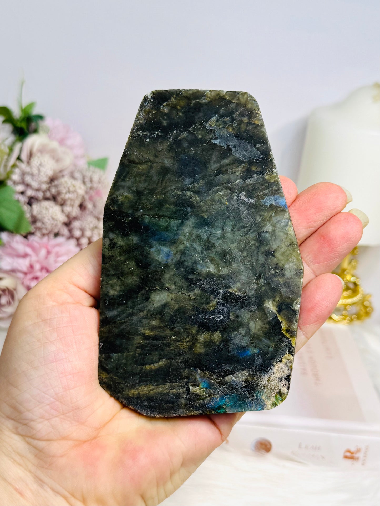 Natural Labradorite Slab 12cm