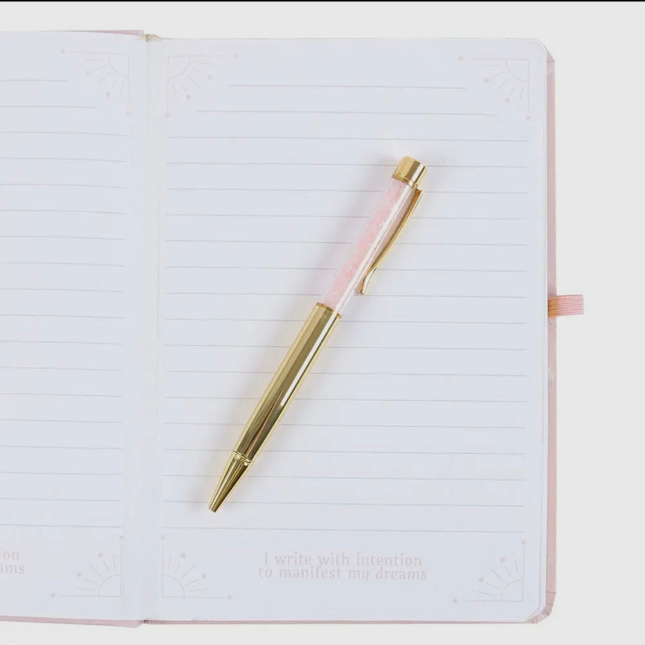 Goddess Energy Journal with Rose Quartz Crystal Pen