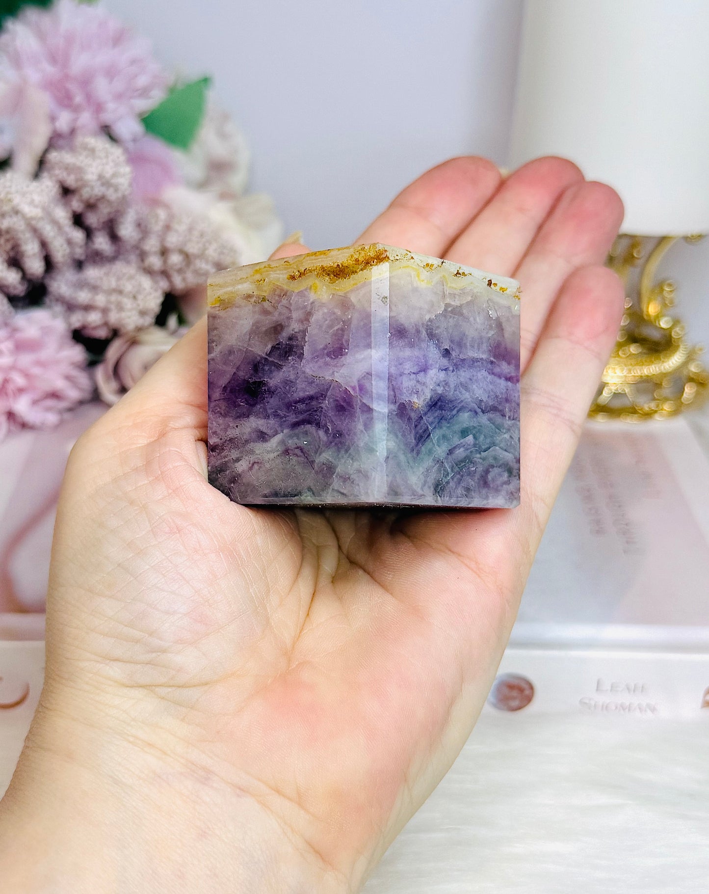 Rainbow Fluorite Cube 224g